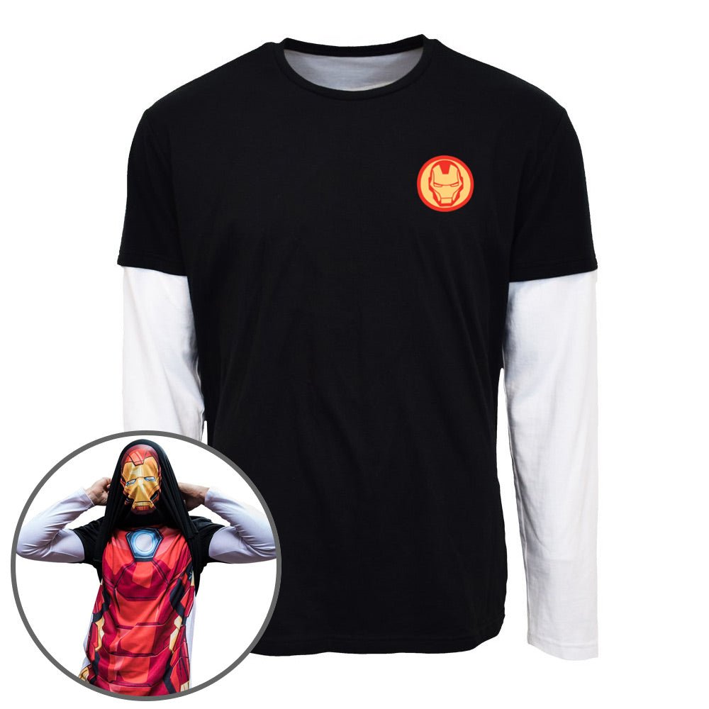 Iron Man Reversible Long Sleeve T - Shirt - GeekCore