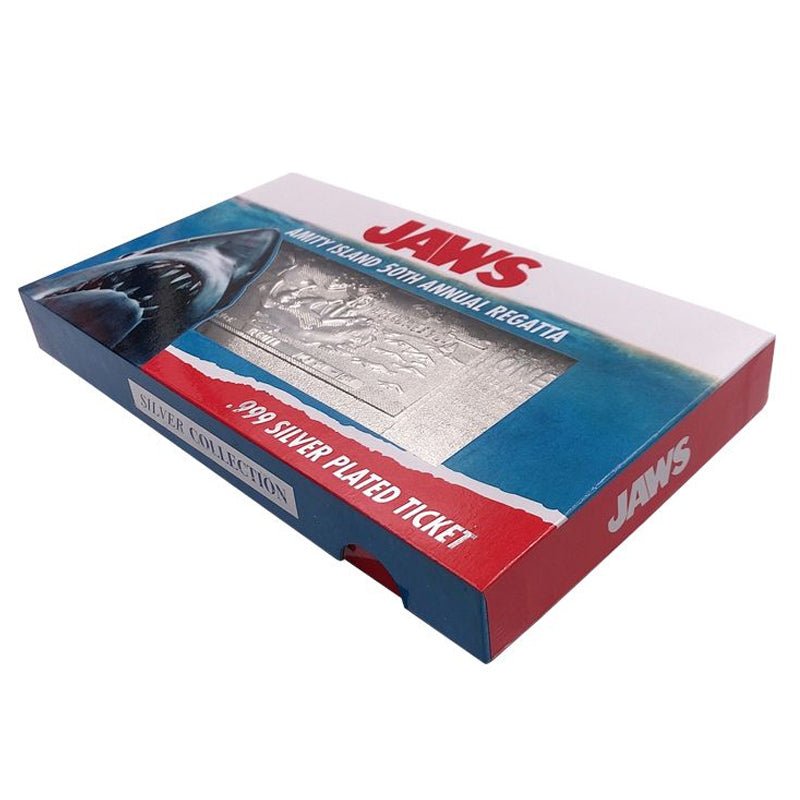 Jaws Amity Island 50th Annual Regatta Silver Plated Limited Edition Ticket - GeekCore