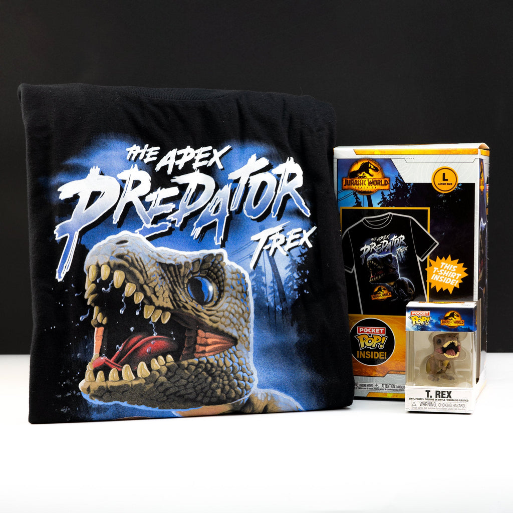 Jurassic World Arcadia T - Rex Pocket Pop! Vinyl and Tee Set for Kids - GeekCore