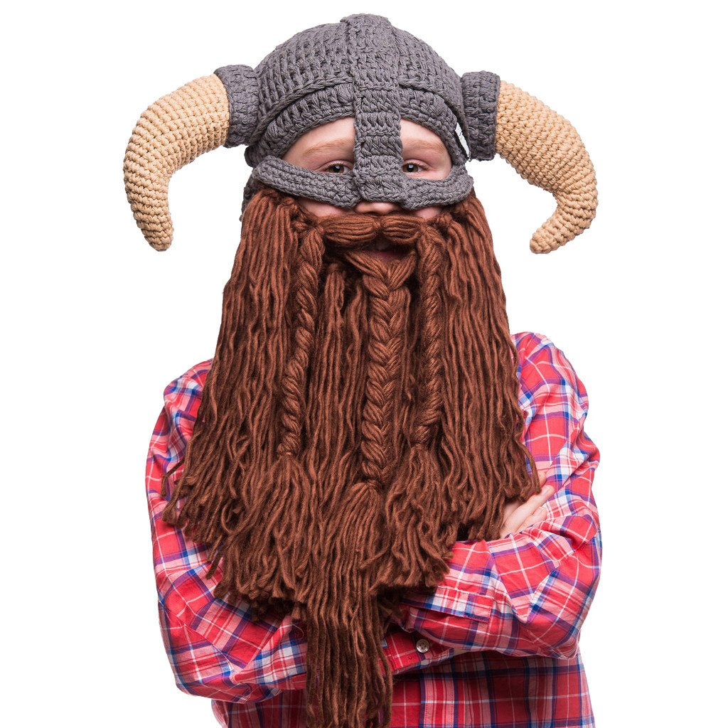 Kids Battle Viking Bearded Hat - GeekCore