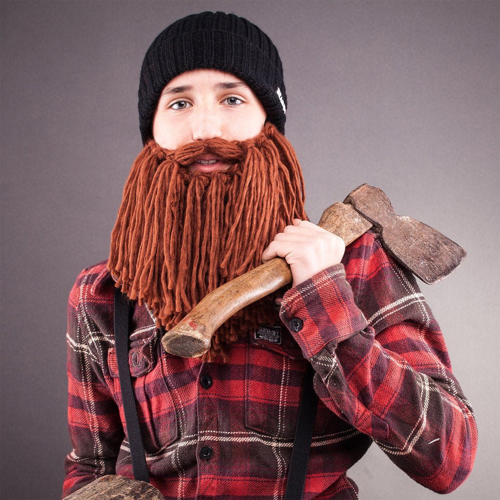 Kids Lumberjack Beard Hat - GeekCore
