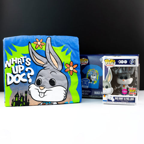 Looney Tunes Bugs Bunny as Fred Jones Pop! Vinyl and Tee Set