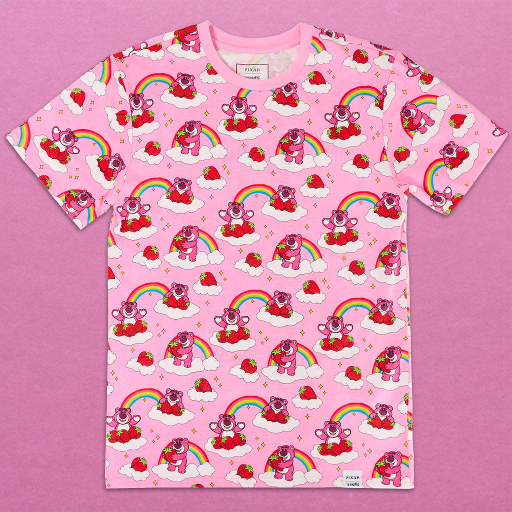 Loungefly x Disney Pixar Toy Story Lotso Rainbow AOP Unisex T-Shirt