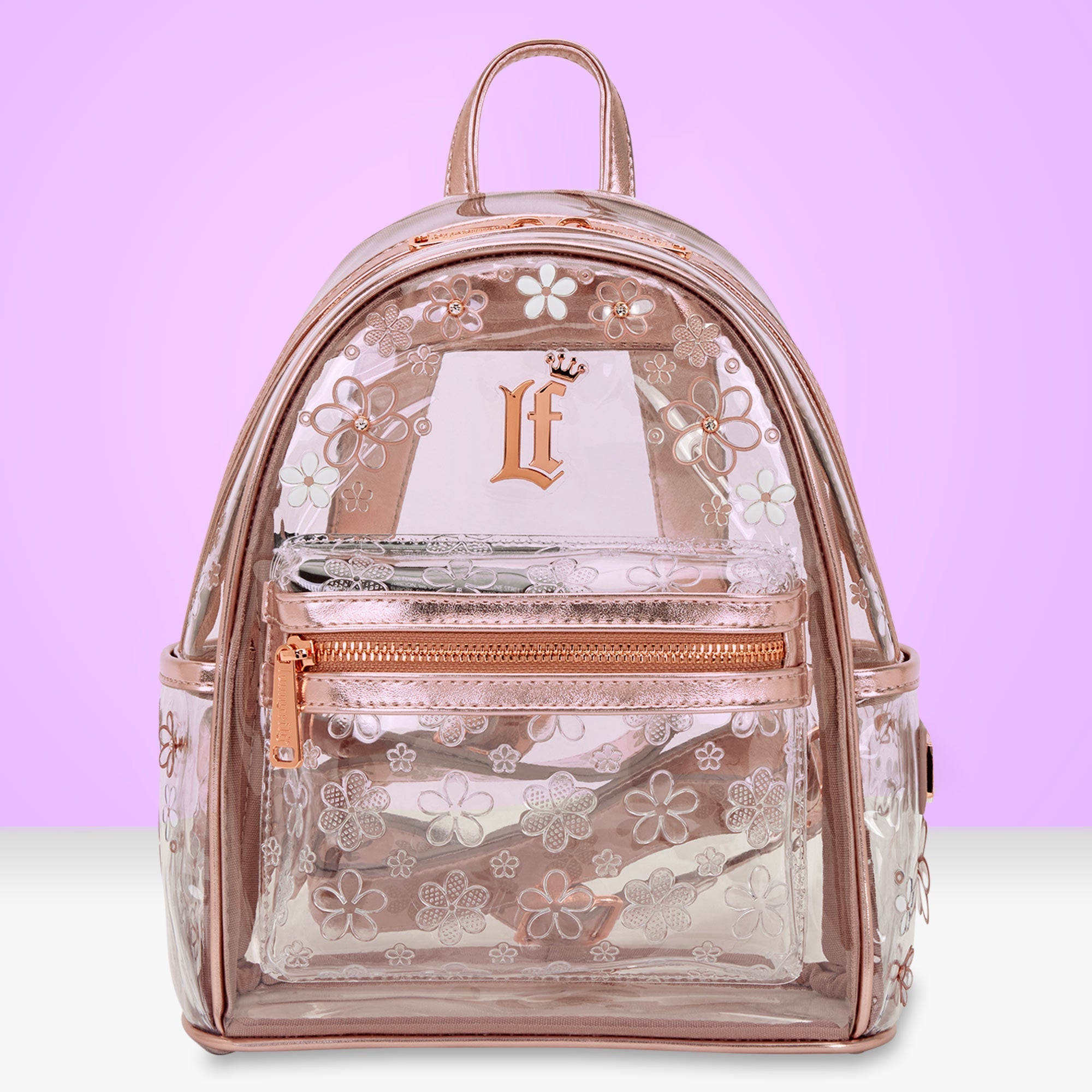 Loungefly Originals Clear Floral Mini Backpack - GeekCore