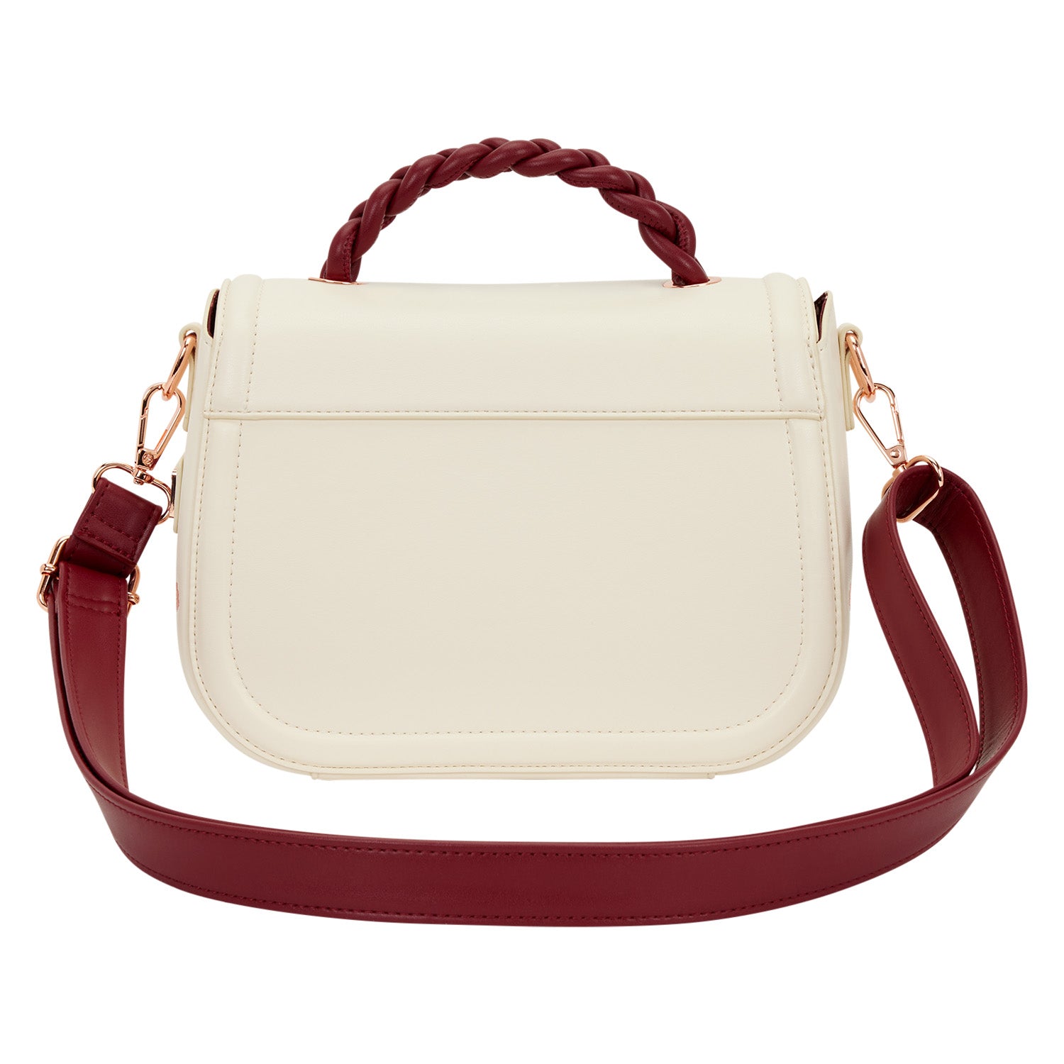 Loungefly Originals Cream & Red Floral Crossbody Bag - GeekCore