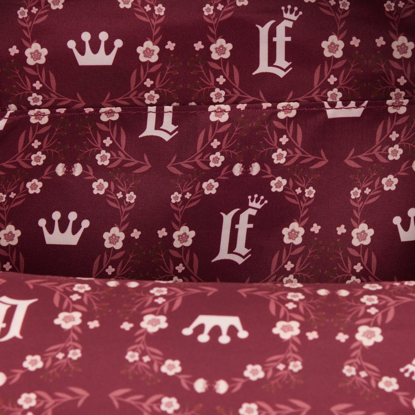 Loungefly Originals Cream & Red Floral Mid - Size Backpack - GeekCore