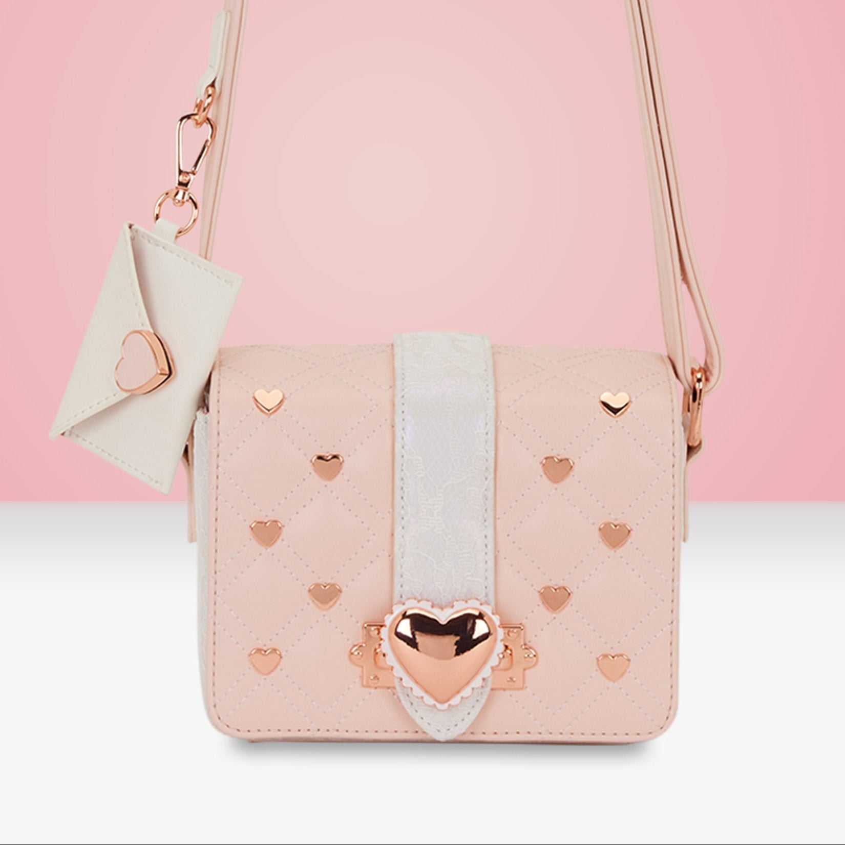Loungefly Originals Heart Envelope Crossbody Bag With Bag Charm - GeekCore