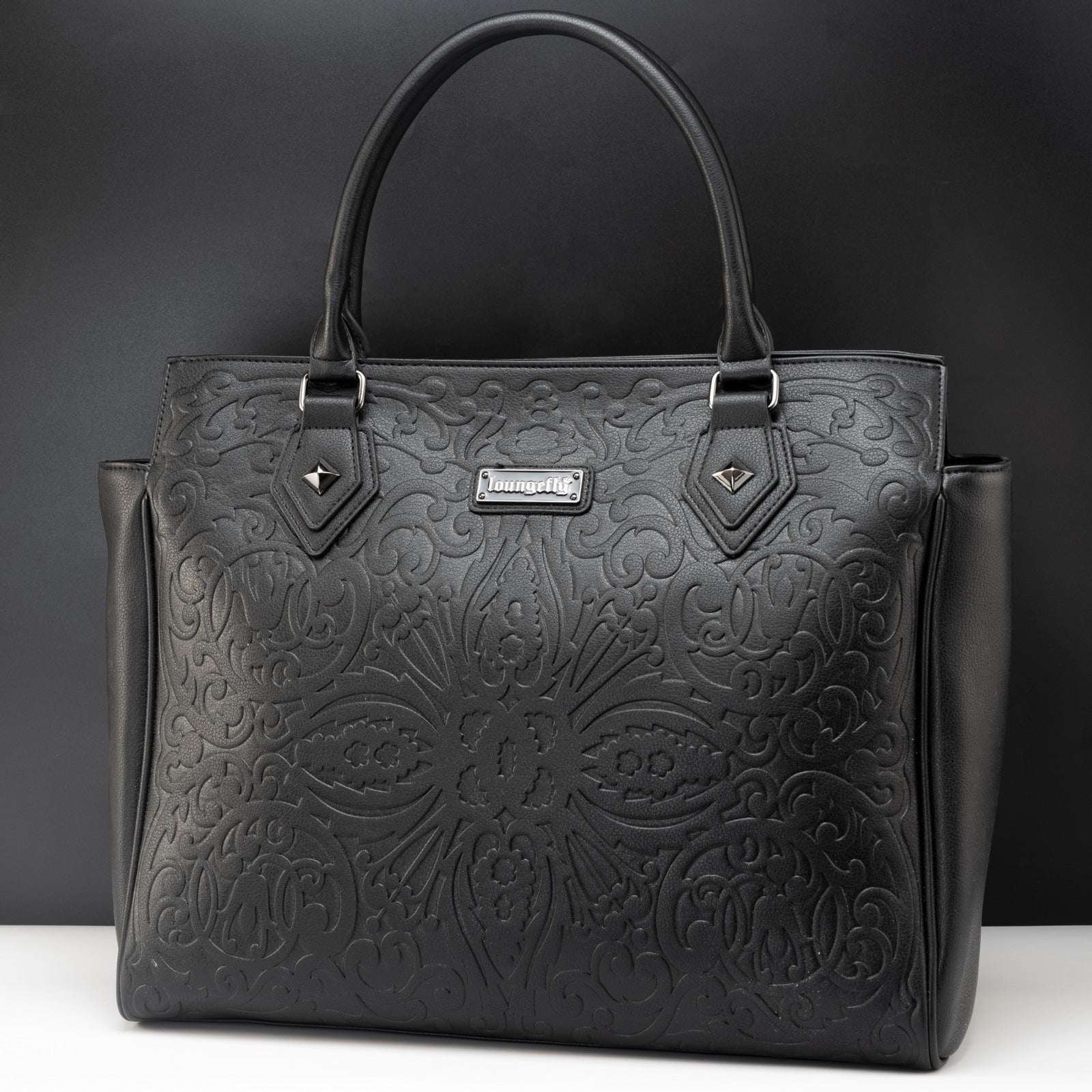 Loungefly Originals Lattice Skull Tote Bag - GeekCore