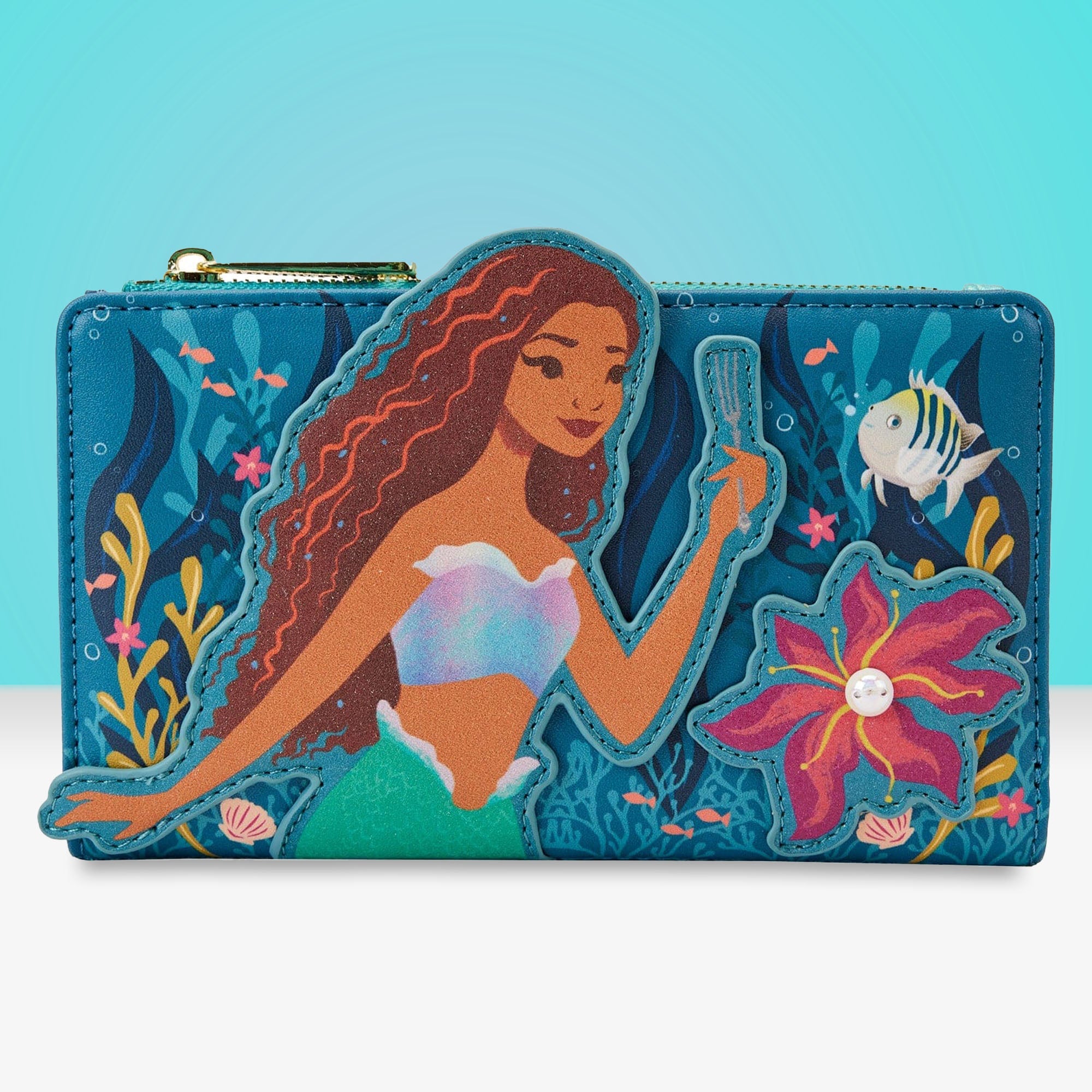 Loungefly The Little Mermaid (2023): Ariel Flap Wallet - GeekCore
