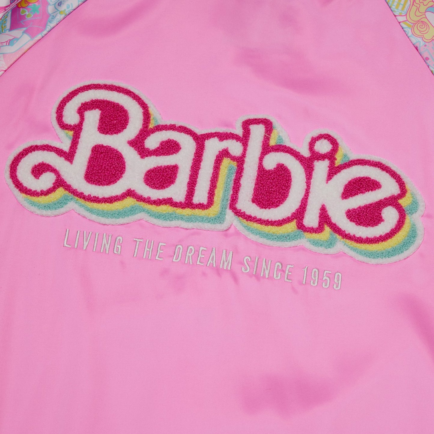 Loungefly x Barbie 65th Anniversary Bomber Jacket - GeekCore