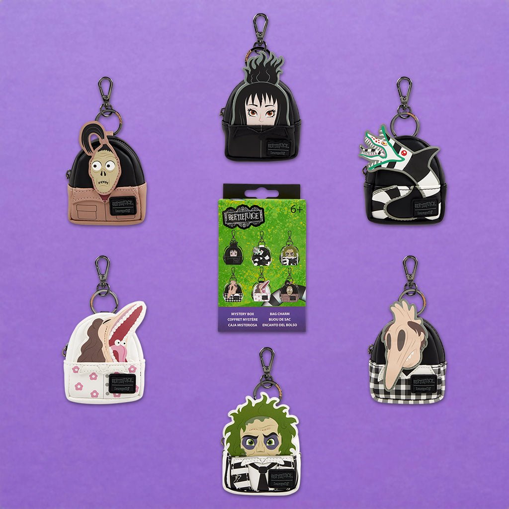 Loungefly x Beetlejuice Cosplay Mystery Mini Backpack Bag Charms - GeekCore