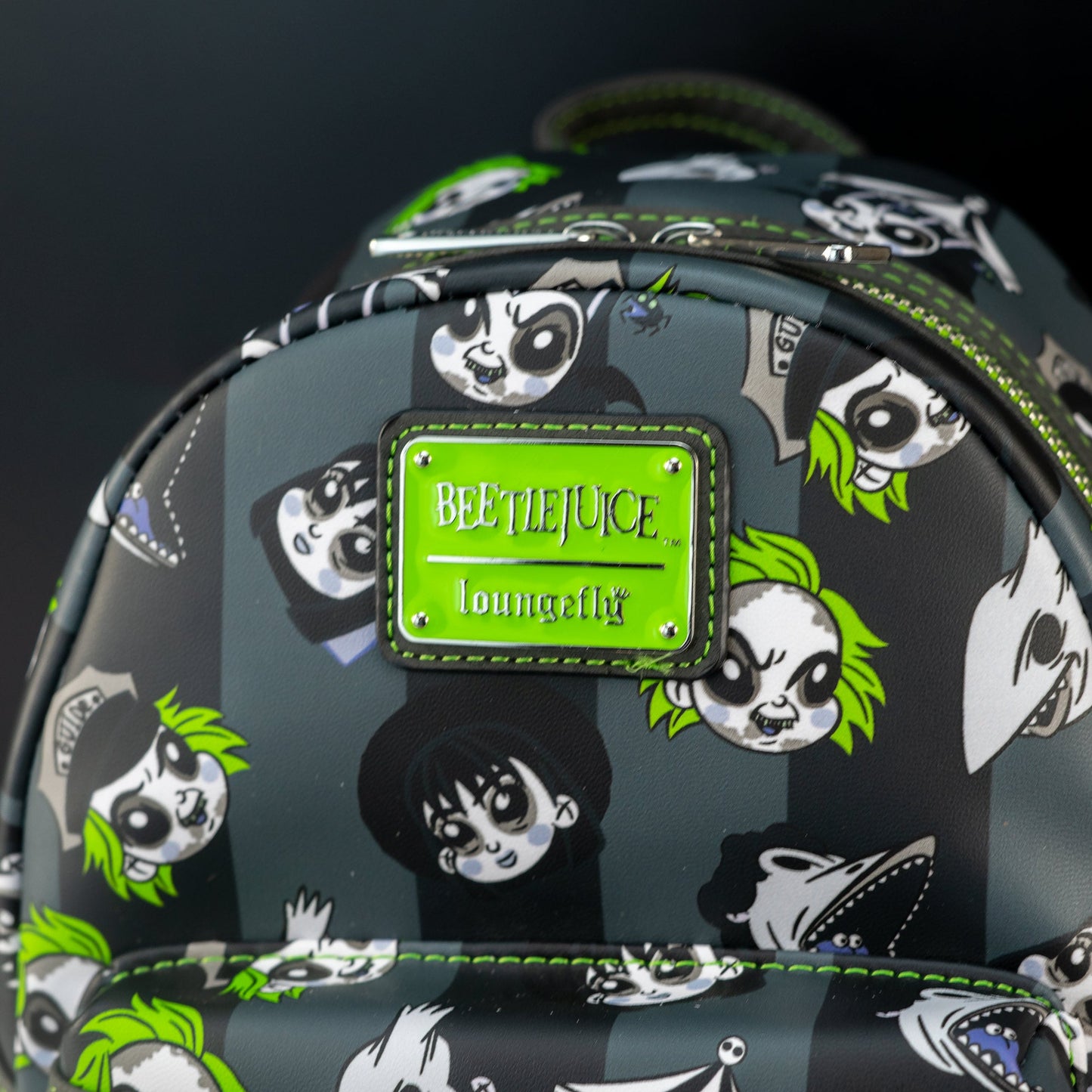 Loungefly x Beetlejuice Striped Character Icon Print Mini Backpack - GeekCore