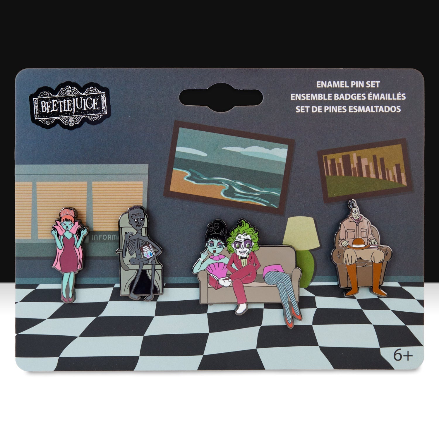 Loungefly x Beetlejuice Waiting Room 4 Piece Pin Set - GeekCore