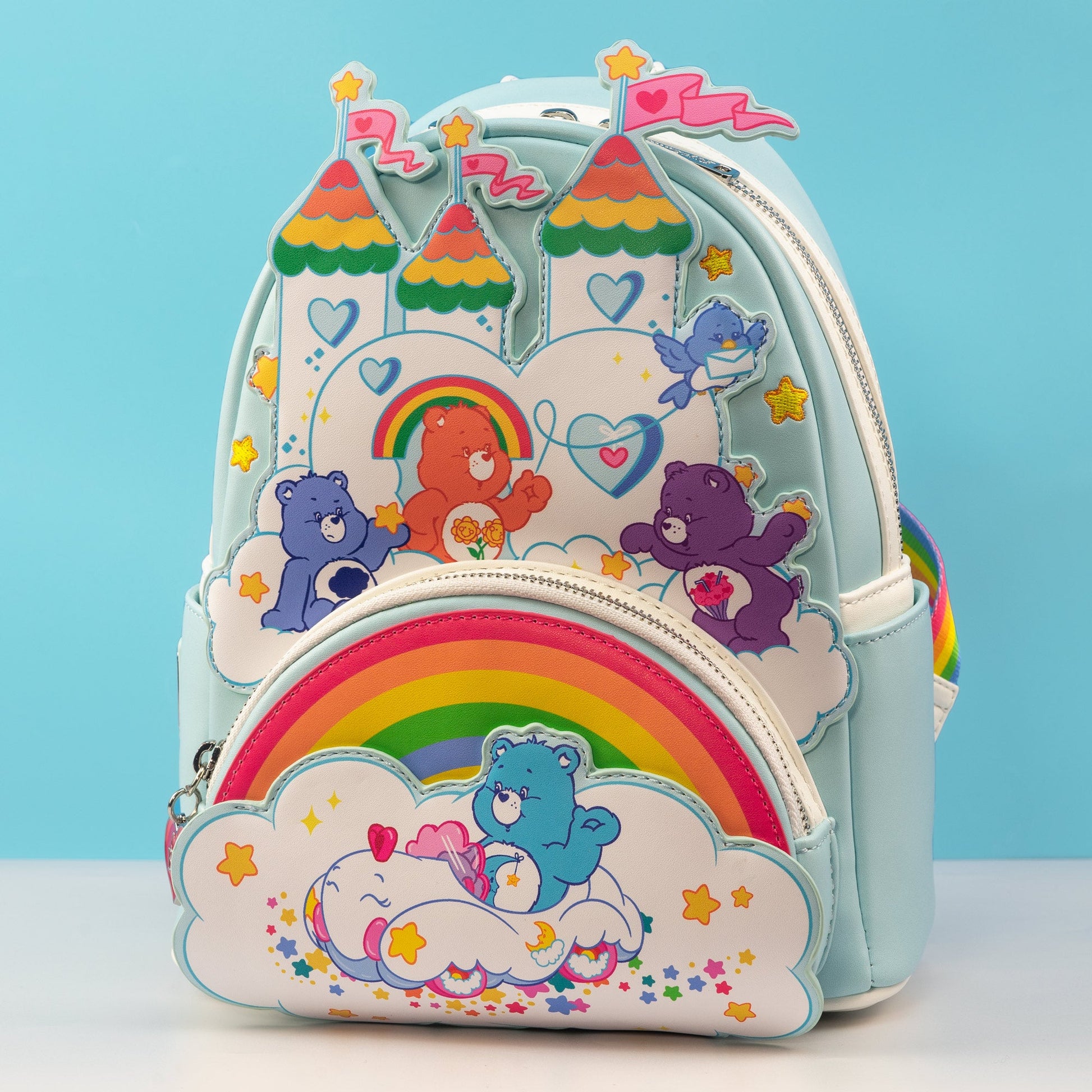care bears loungefly mini backpack Loungefly x Care Bears Care-A-Lot Castle Mini Backpack – GeekCore