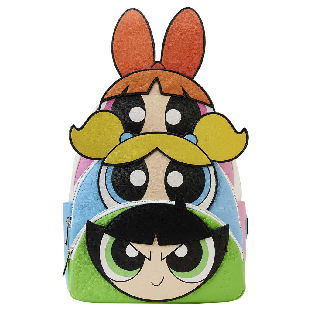 Loungefly x Cartoon Network Powerpuff Girls Triple Pocket Mini Backpack - GeekCore