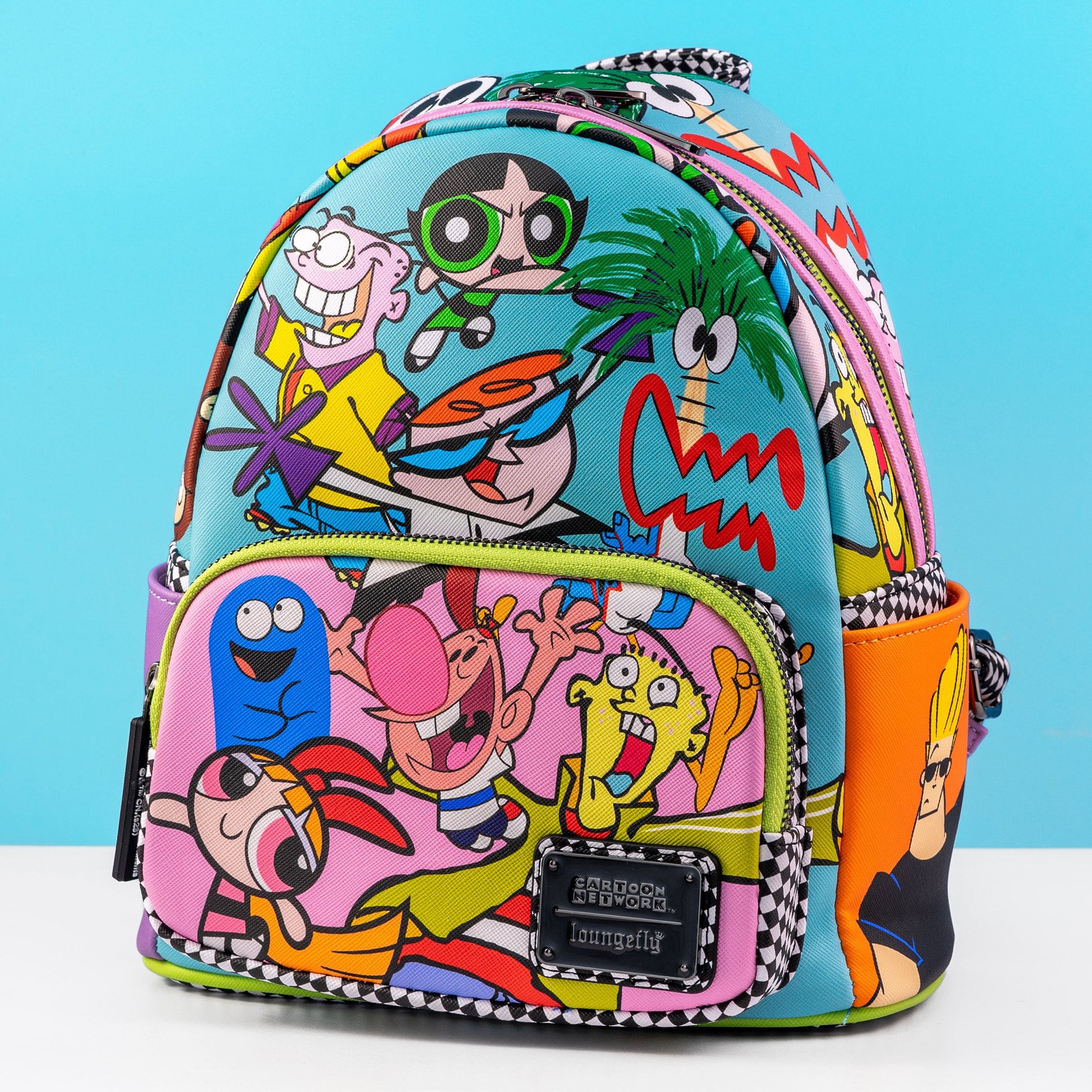 cartoon network retro collage mini backpack Loungefly Backpack, Multi, One Size, Clothing, Shoes & Accessories LOUNGEFLY Cartoon Network Retro Collage