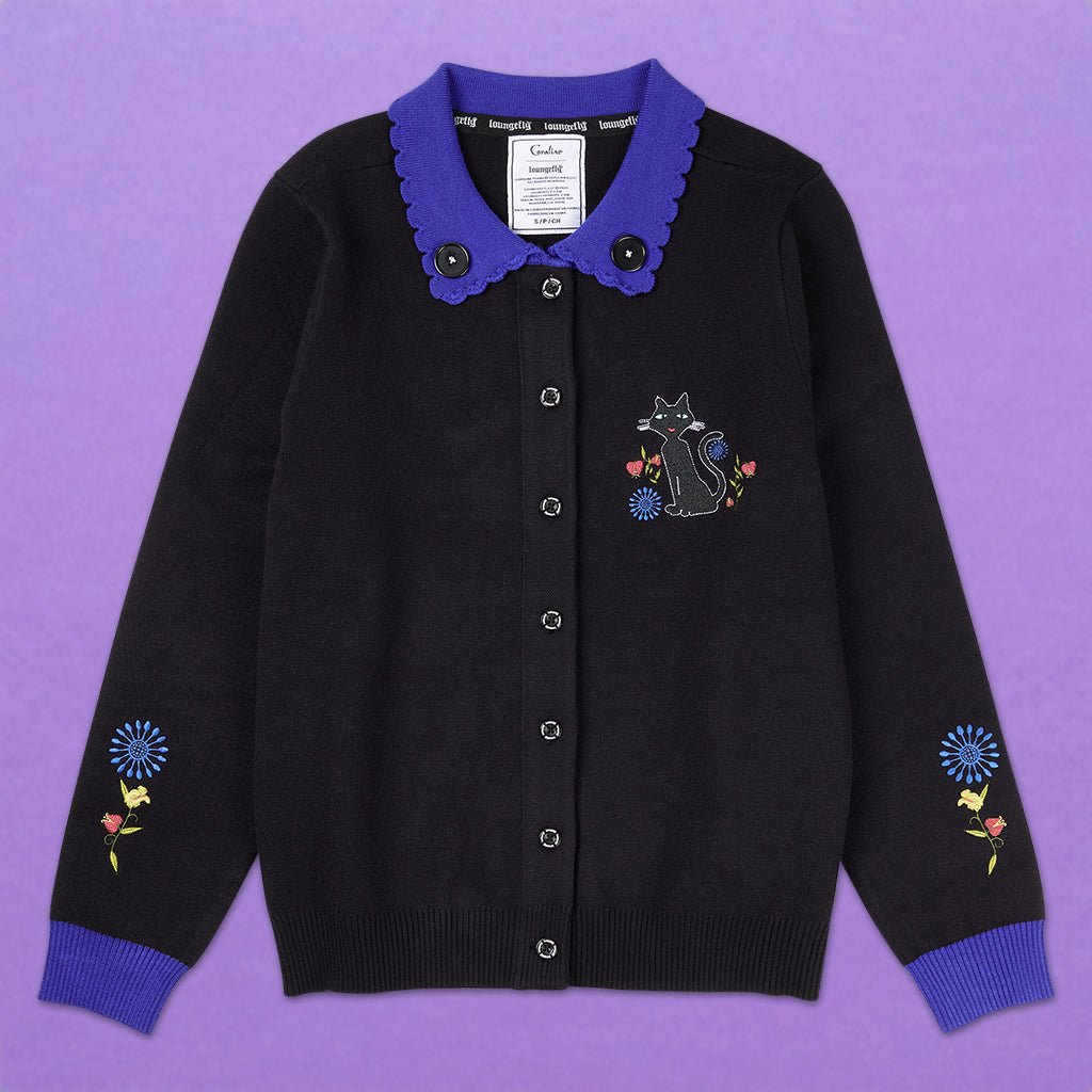 Loungefly x Coraline Cat Dragonfly Collared Cardigan - GeekCore