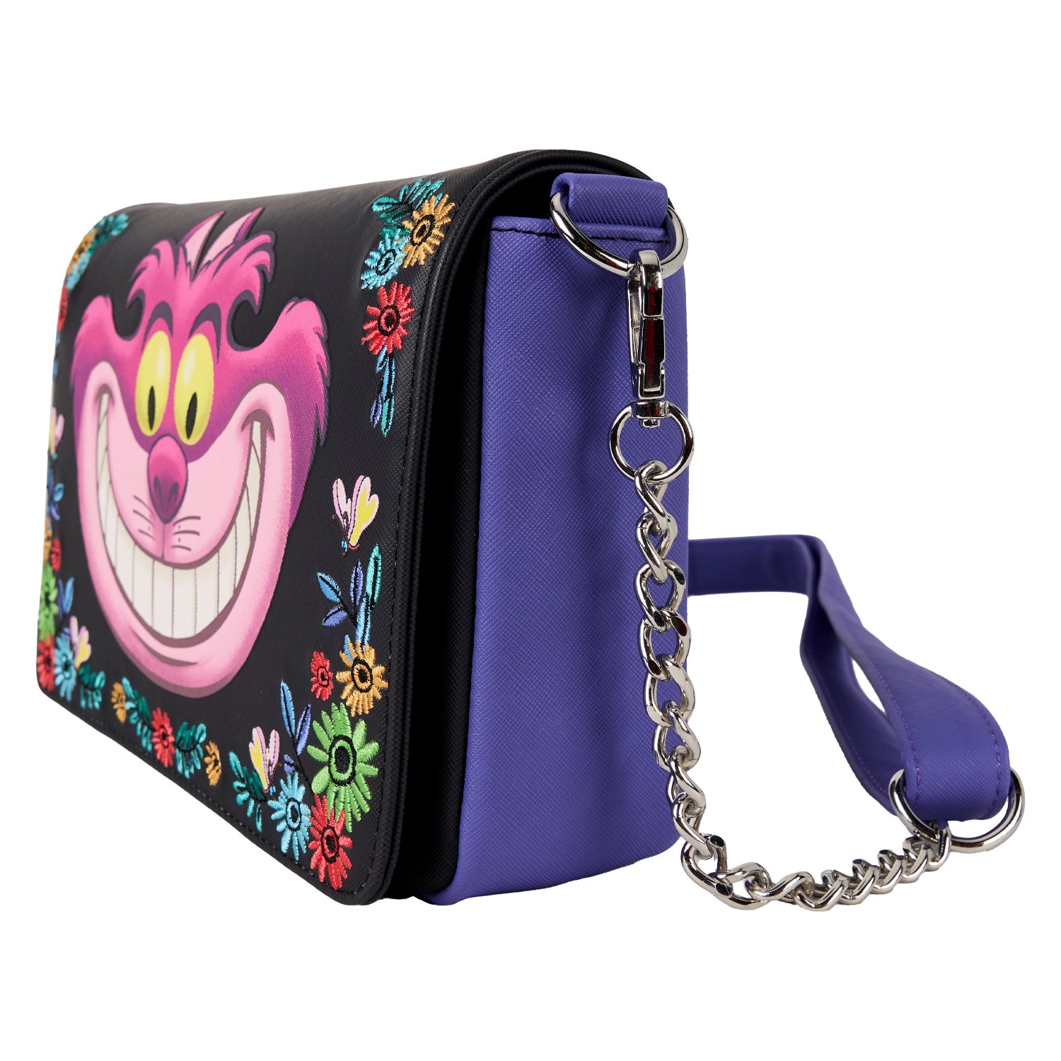 Loungefly x Disney Alice in Wonderland Cheshire Cat Floral Crossbody Bag - GeekCore