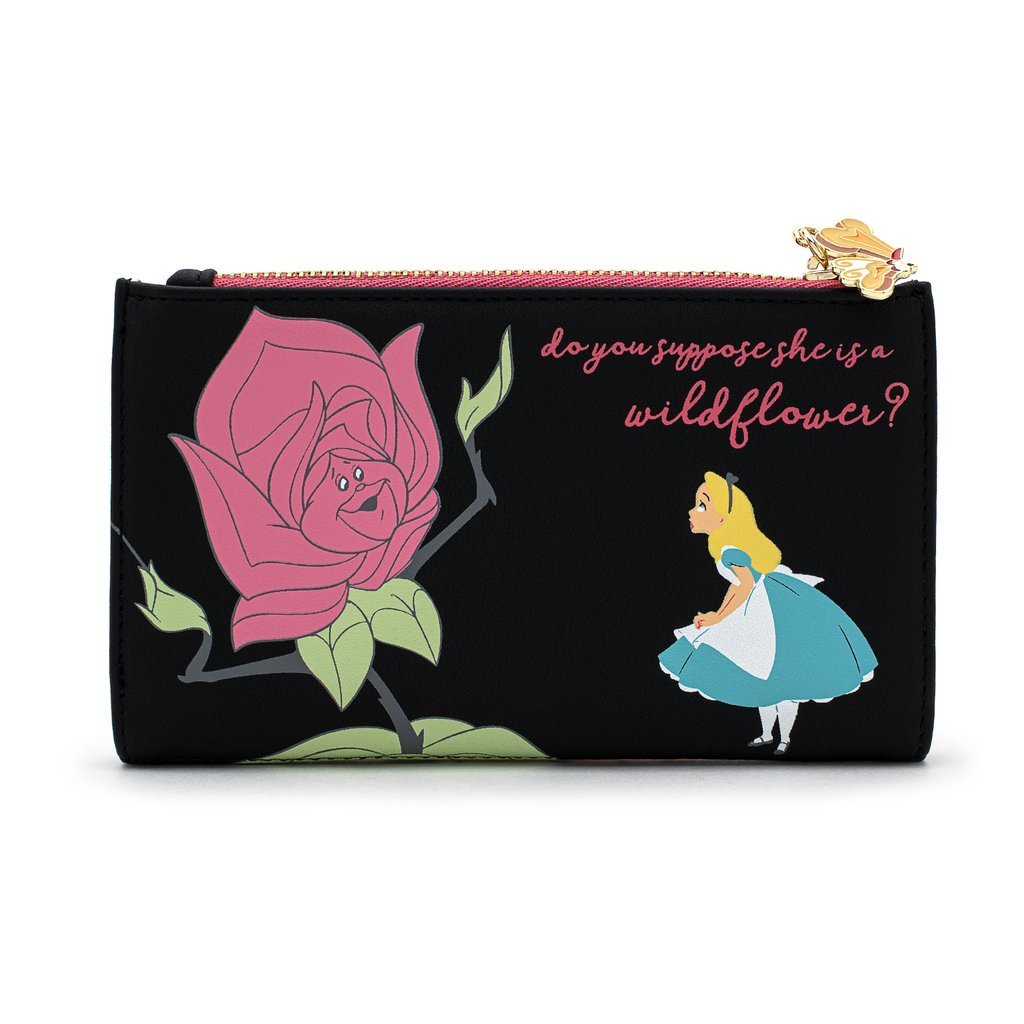 Loungefly X Disney Alice in Wonderland Flowers Print Purse - GeekCore