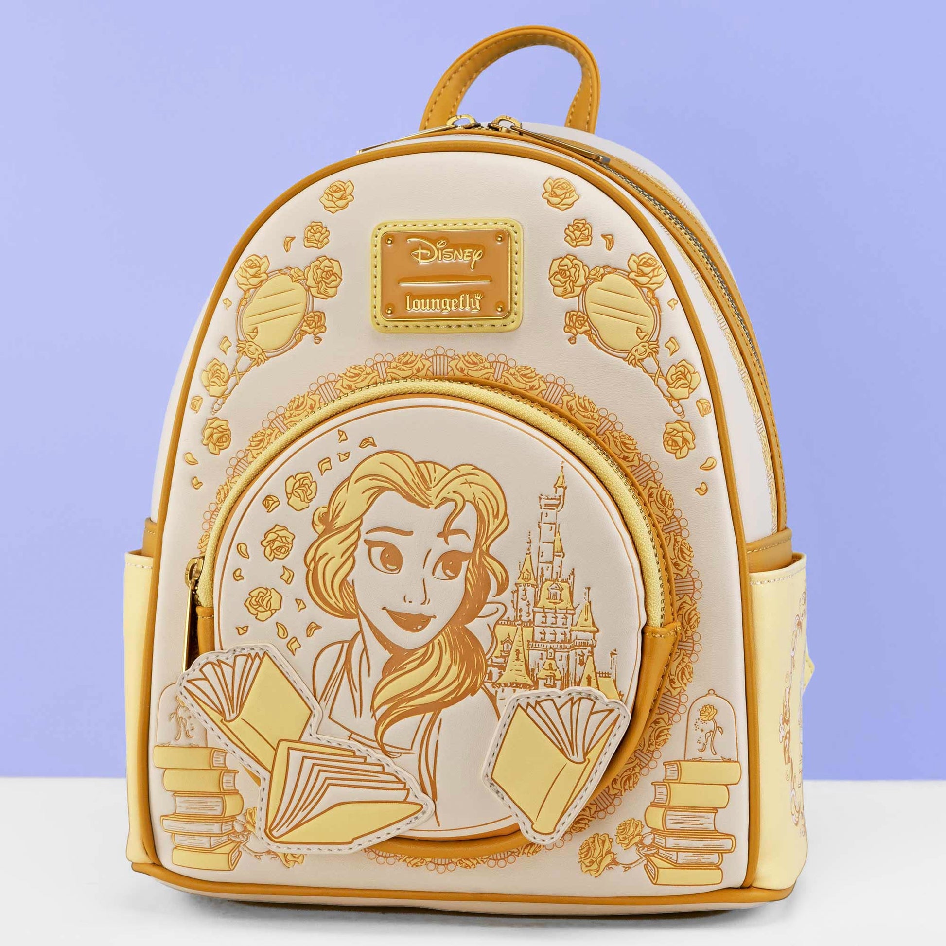disney belle yellow backpack mini Loungefly x Disney Beauty and The Beast Belle Tonal Sketch Portrait Mi – GeekCore