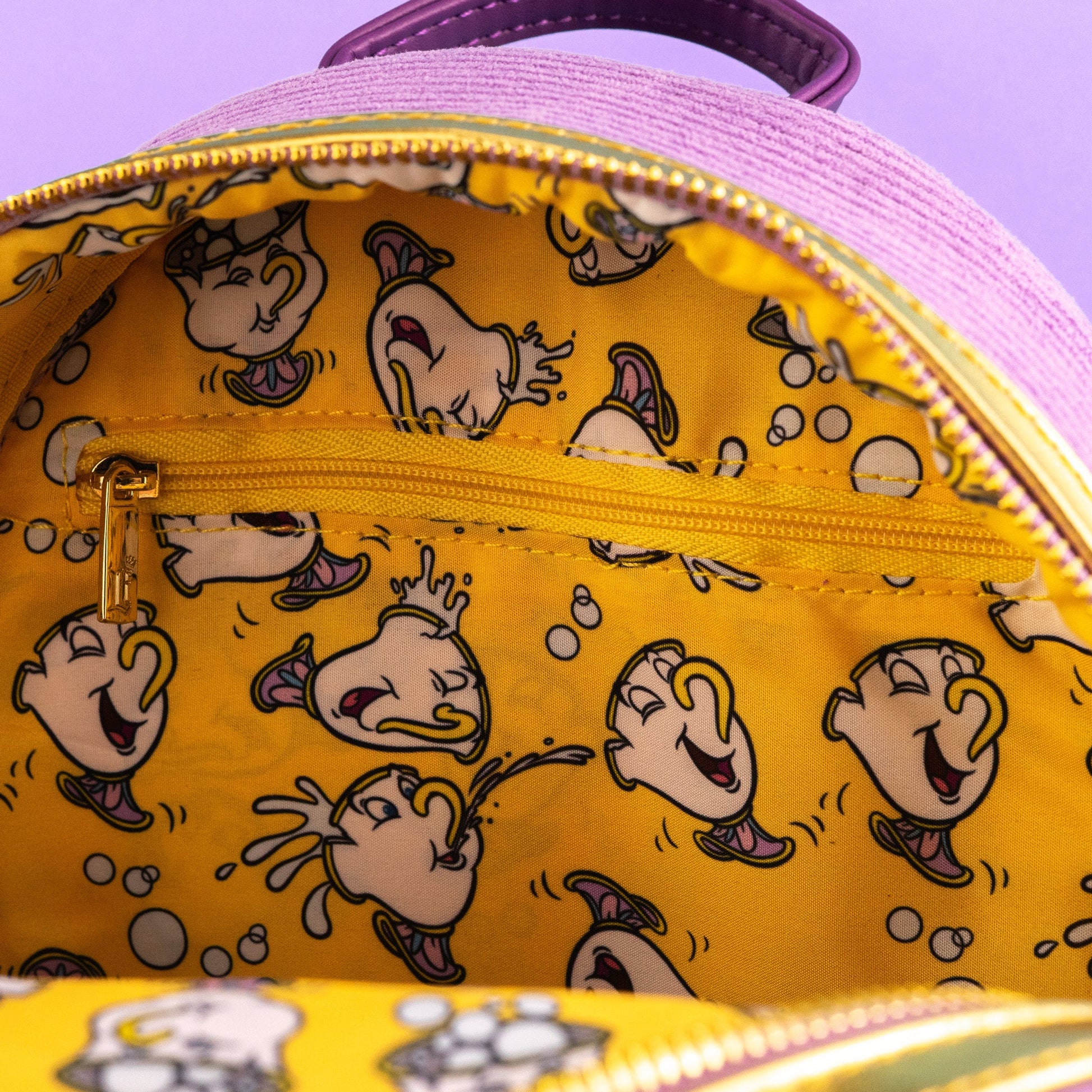 Loungefly x Disney Beauty and the Beast Chip Corduroy Mini Backpack - GeekCore
