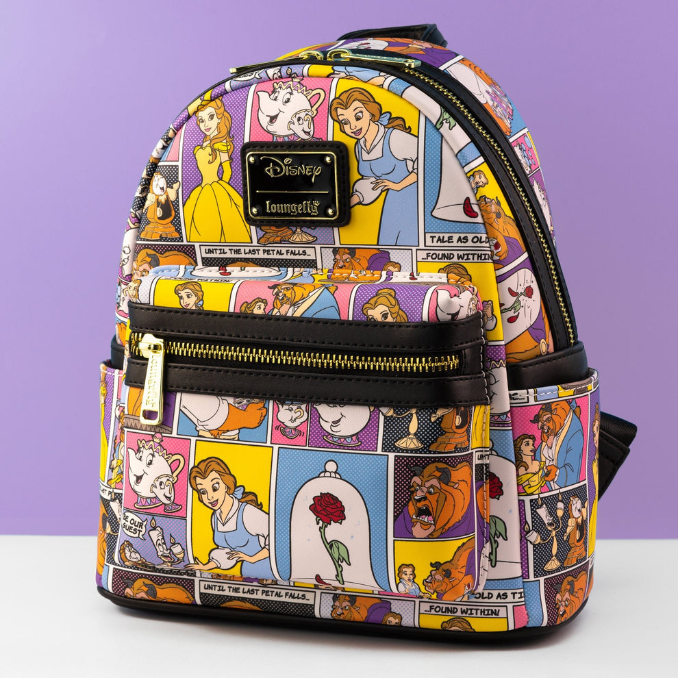 Loungefly x Disney Beauty and the Beast Comic Strip Mini Backpack ...