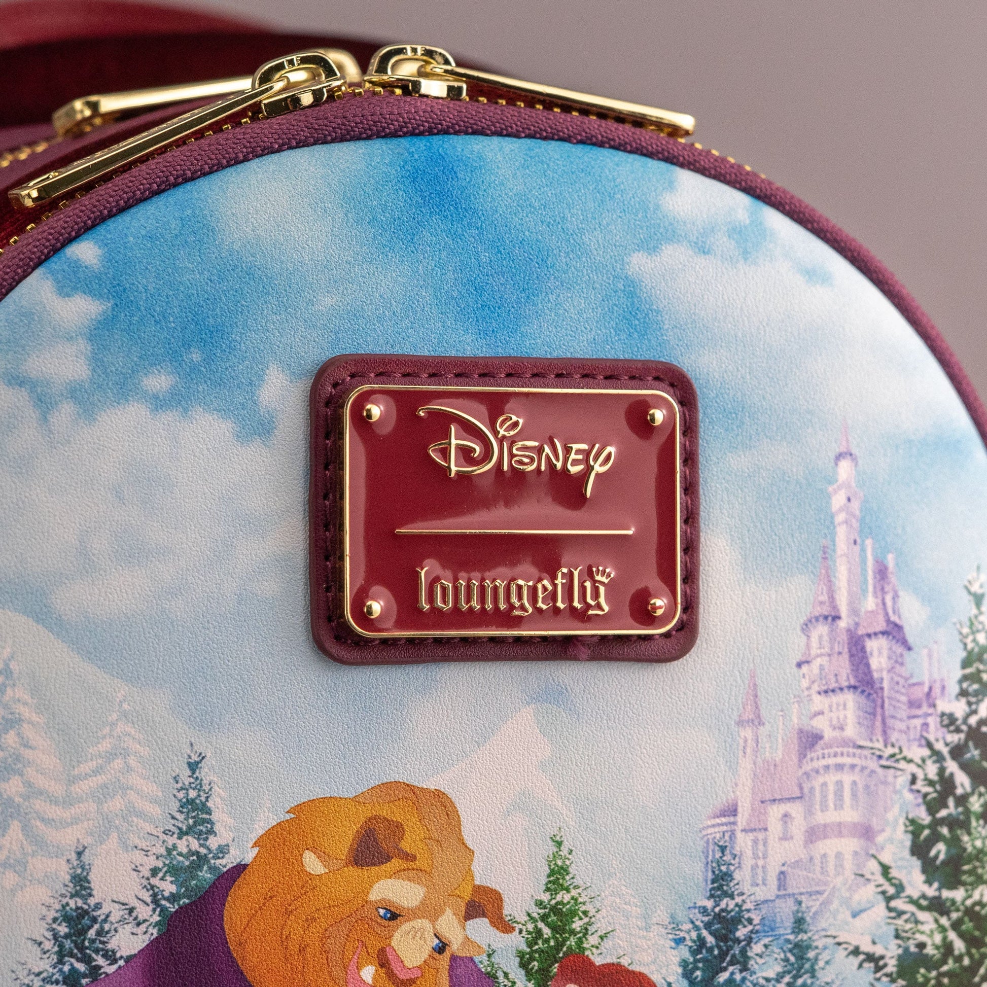 enchanted winter - loungefly disney winter belle cosplay mini backpack Loungefly x Disney Beauty and the Beast Enchanted Belle Winter Scene M – GeekCore