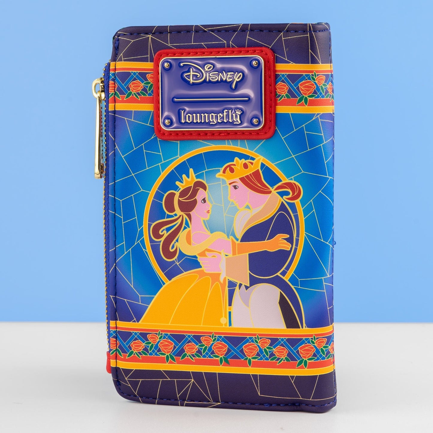 Loungefly x Disney Beauty and the Beast Stained Glass Roses Wallet - GeekCore