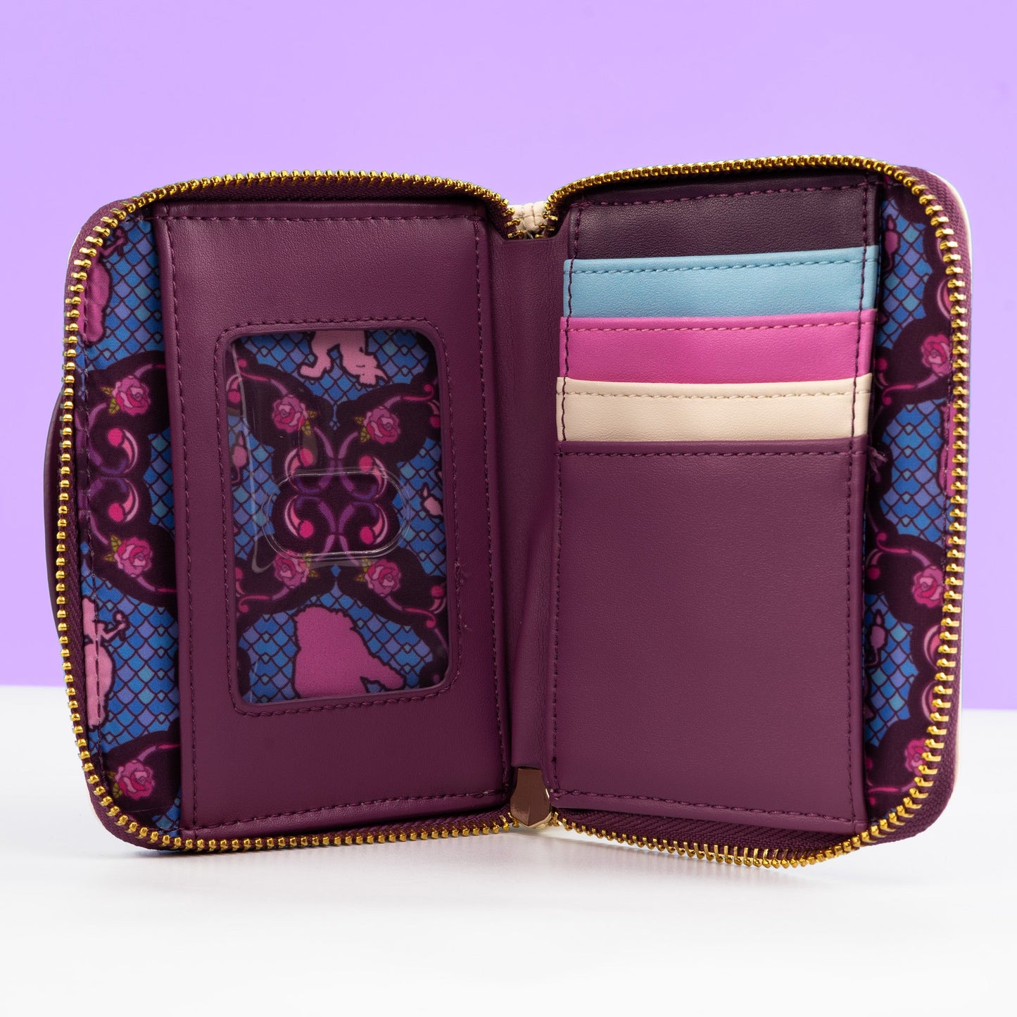 Loungefly x Disney Beauty and the Beast Stained Glass Wallet - GeekCore