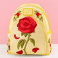 Loungefly x Disney Beauty & The Beast Shimmer Rose Mini Backpack - GeekCore