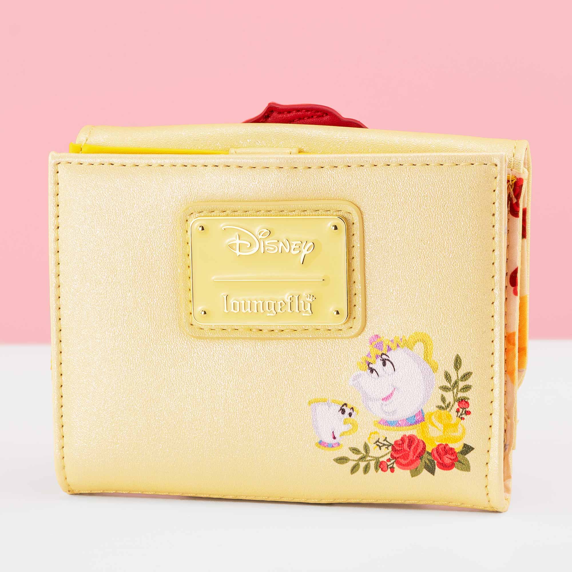 Loungefly x Disney Beauty & The Beast Shimmer Rose Wallet - GeekCore