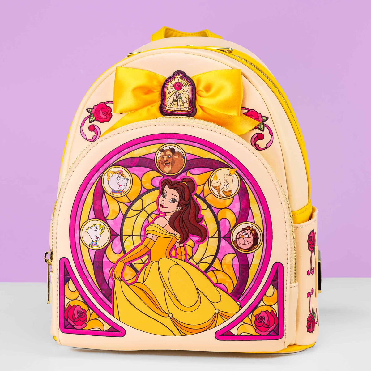 Loungefly x Disney Belle Stained Glass Portrait Mini Backpack - GeekCore