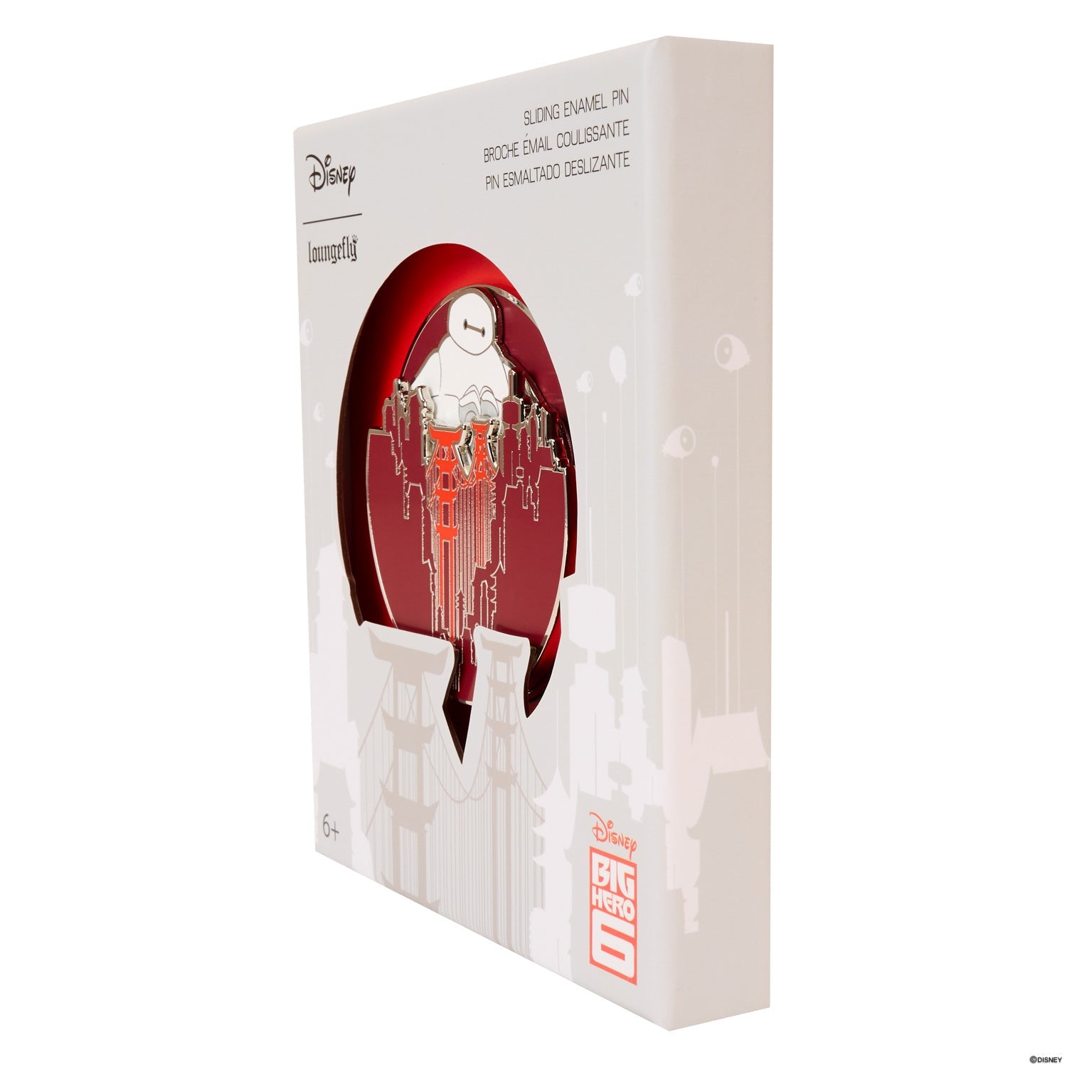 Loungefly x Disney Big Hero 6 10th Anniversary San Fransokyo Sliding 3" Collector Box Pin - GeekCore