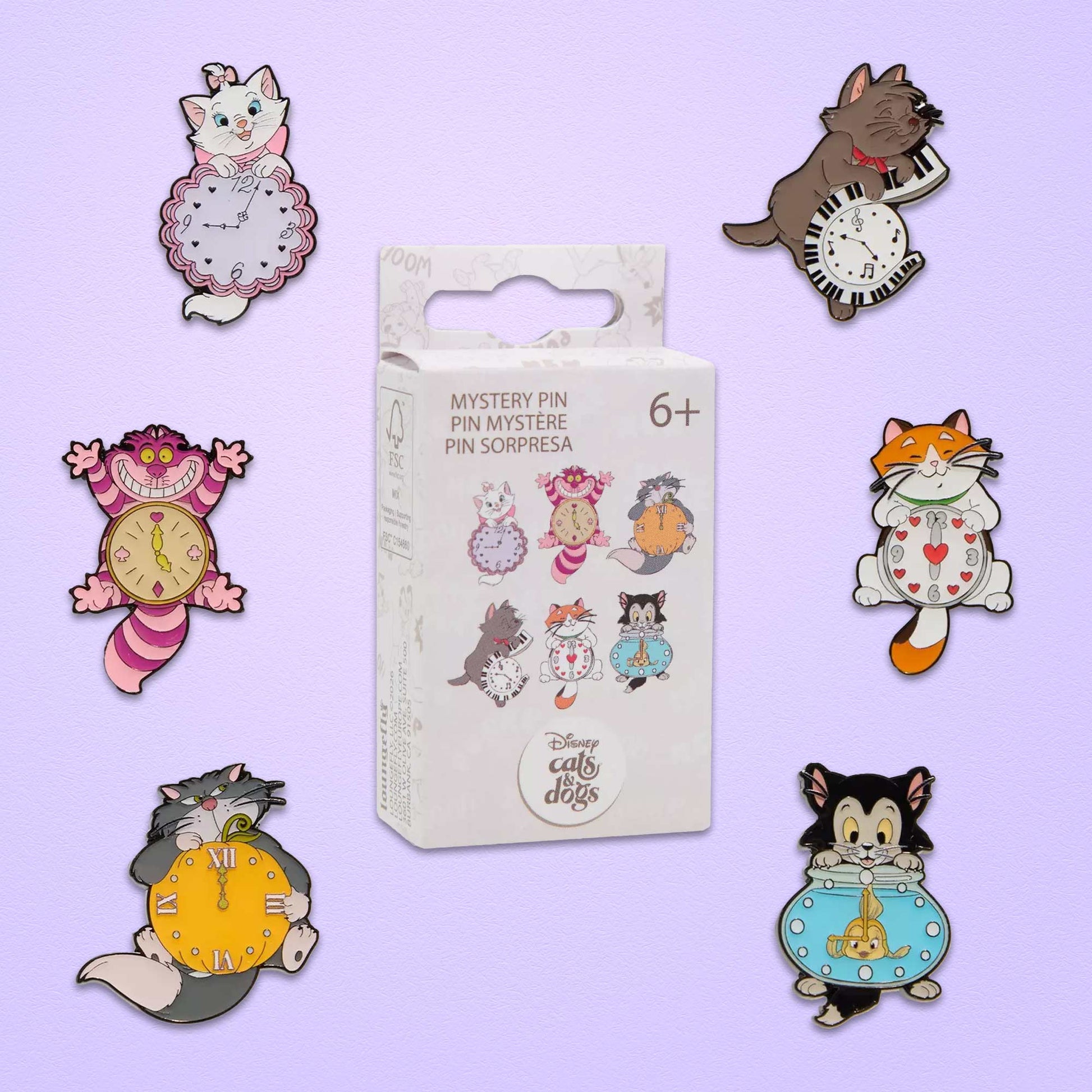 Loungefly x Disney Cats Wall Clocks Blind Box Mystery Pin - GeekCore