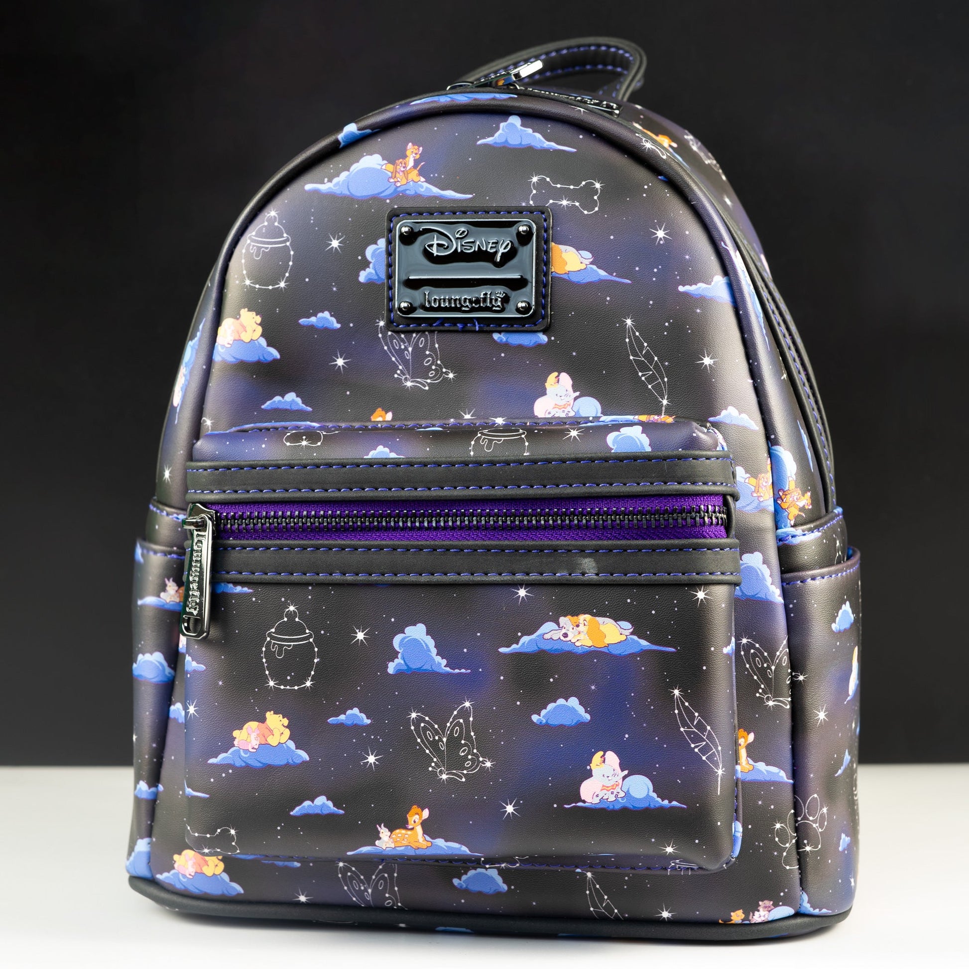 disney classic clouds mini backpack Loungefly: Please note placement of the design may vary slightly as each bag in unique. Loungefly Disney Mickey Mouse Clouds