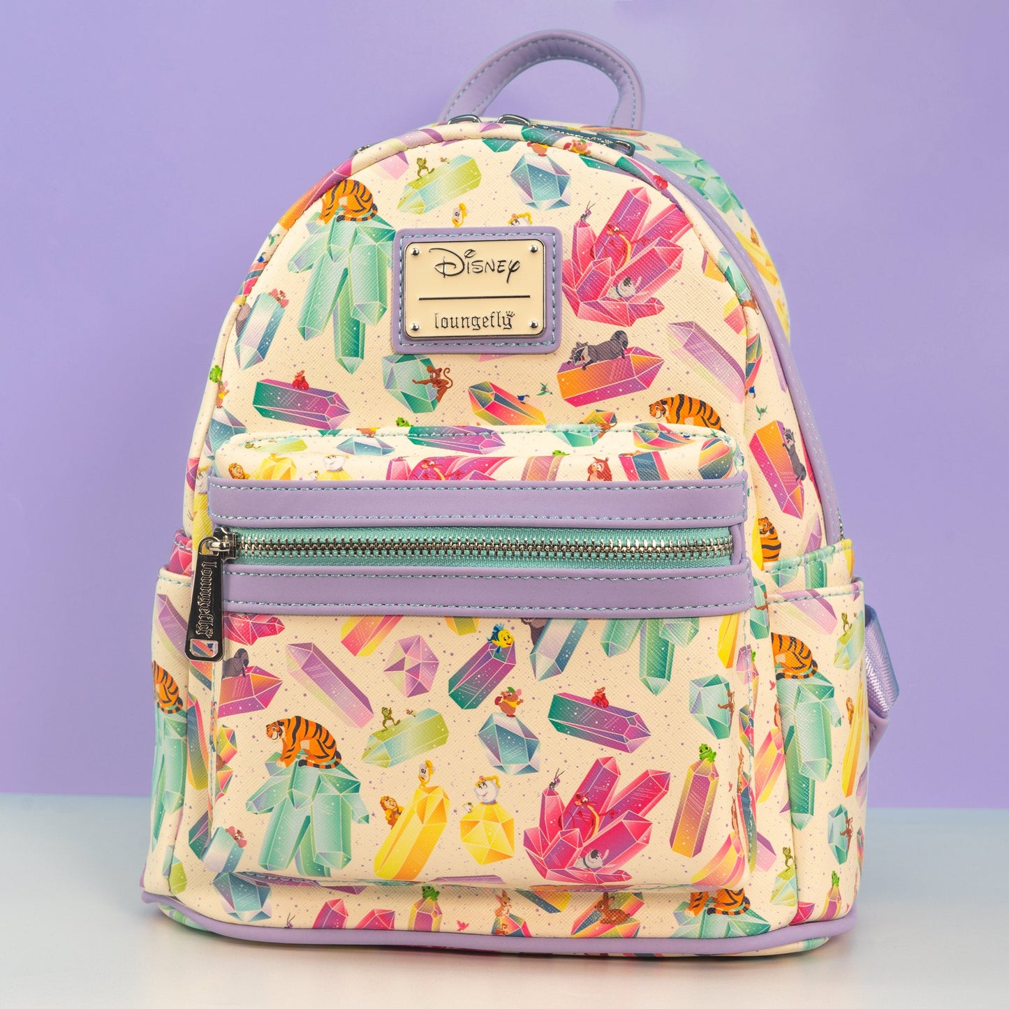 Loungefly x Disney Crystal Sidekicks All Over Print Mini Backpack - GeekCore
