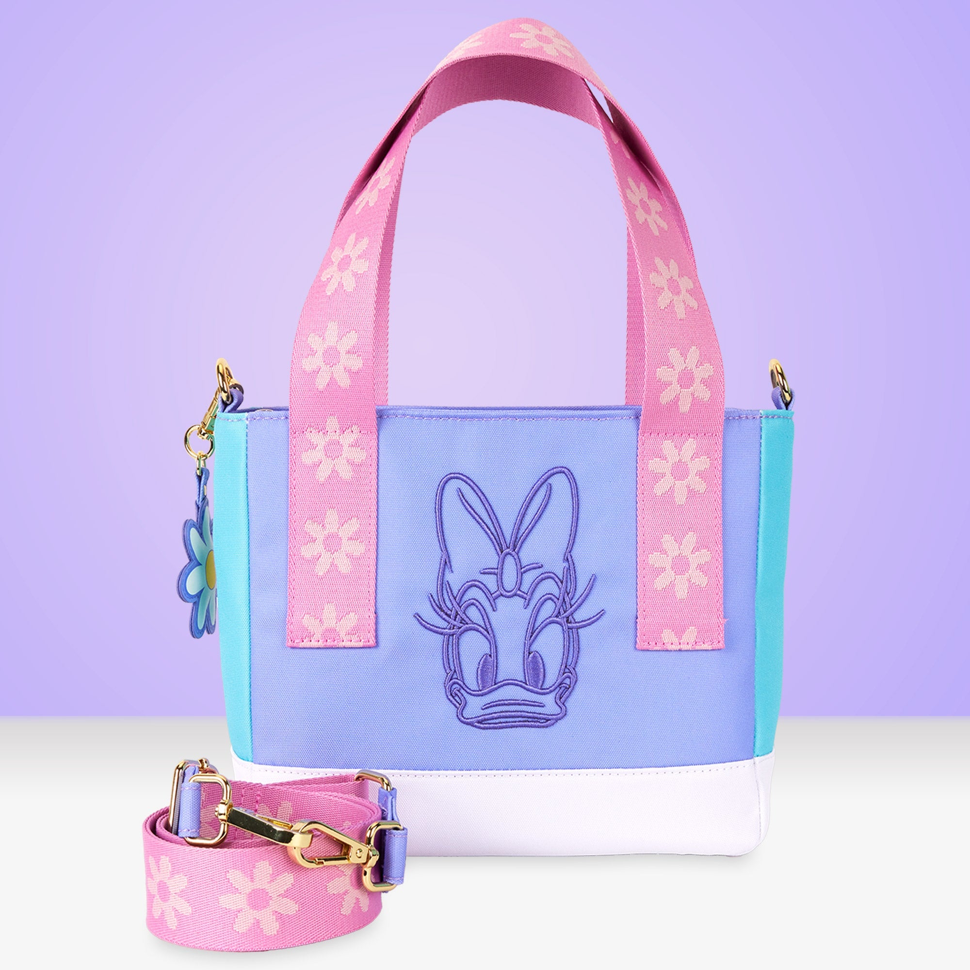 Loungefly x Disney Daisy Duck Nylon Mini Tote Bag - GeekCore