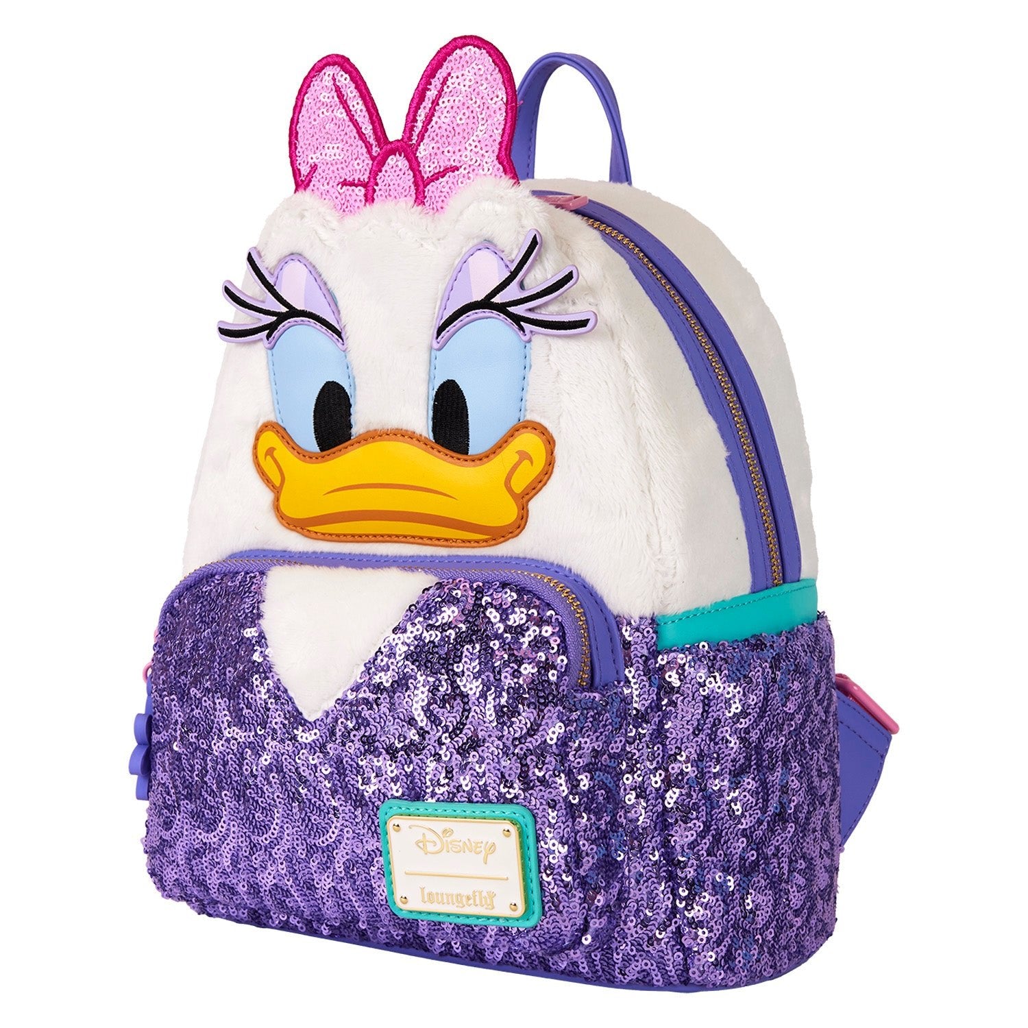 Loungefly x Disney Daisy Duck Plush Mini Backpack - GeekCore