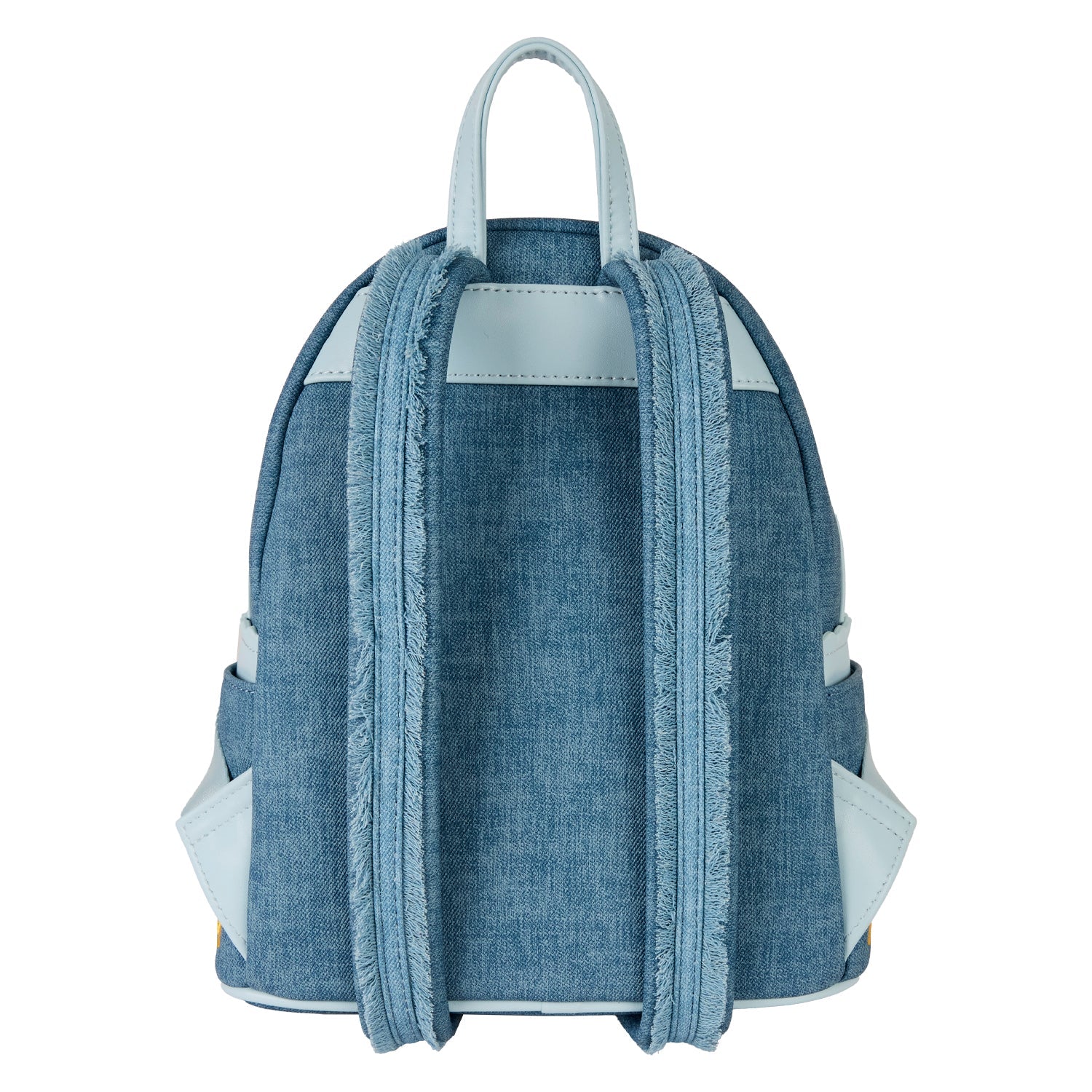 Loungefly x Disney Dogs & Cats Faux Denim Fringe Mini Backpack - GeekCore