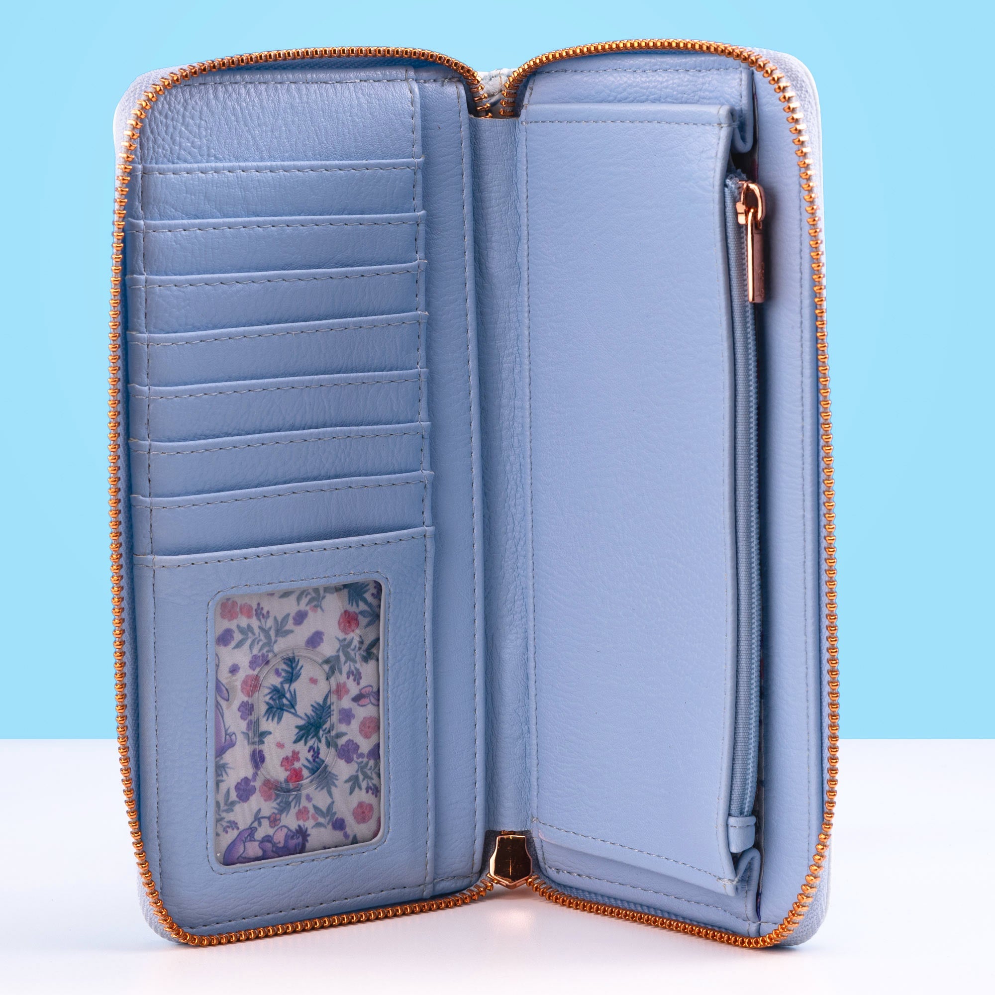 Loungefly x Disney Eeyore Floral Zip Around Purse - GeekCore