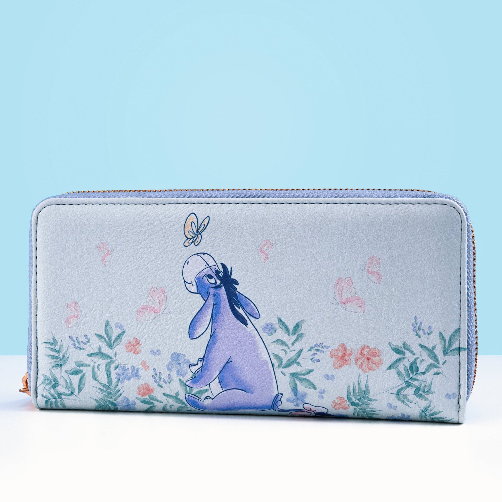 Loungefly x Disney Eeyore Floral Zip Around Purse - GeekCore