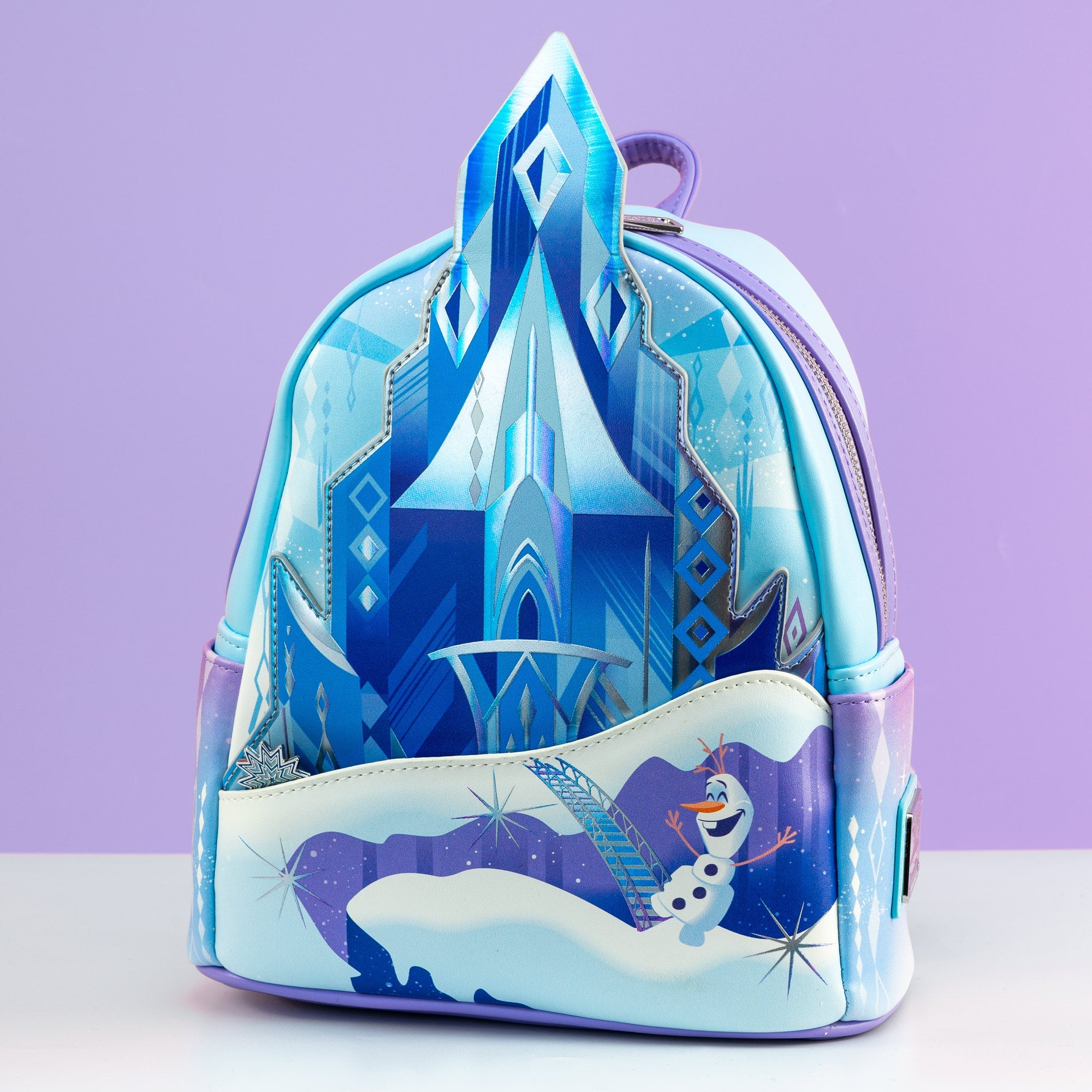Elsa Loungefly Mini Backpack Loungefly X Disney Frozen Elsa Castle Mini Backpack – GeekCore