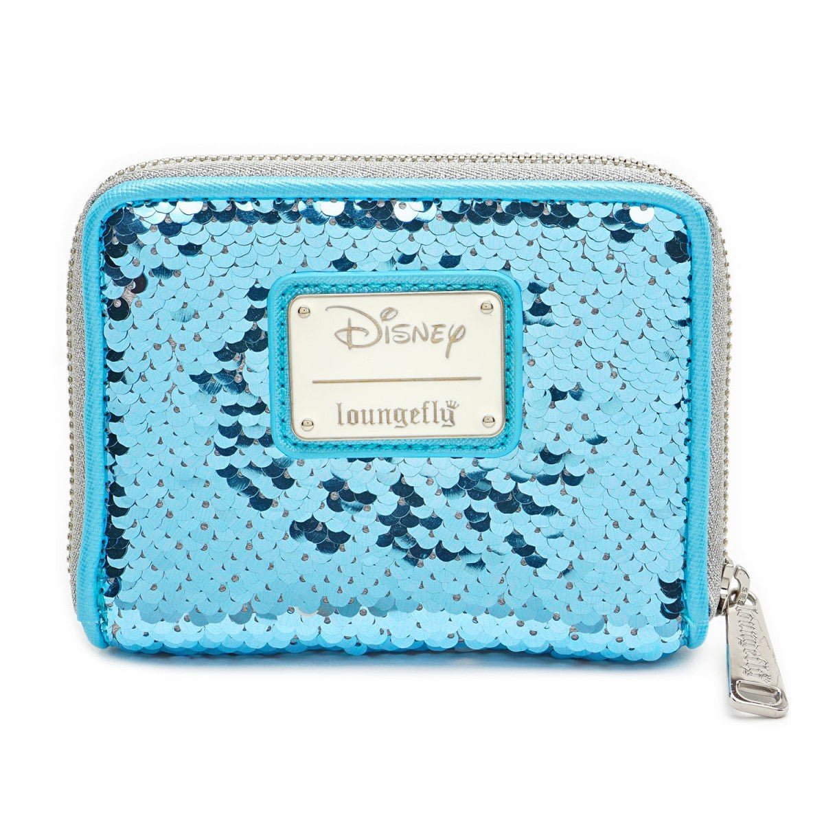 Loungefly X Disney Frozen Elsa Reversible Sequin Zip Around Purse - GeekCore