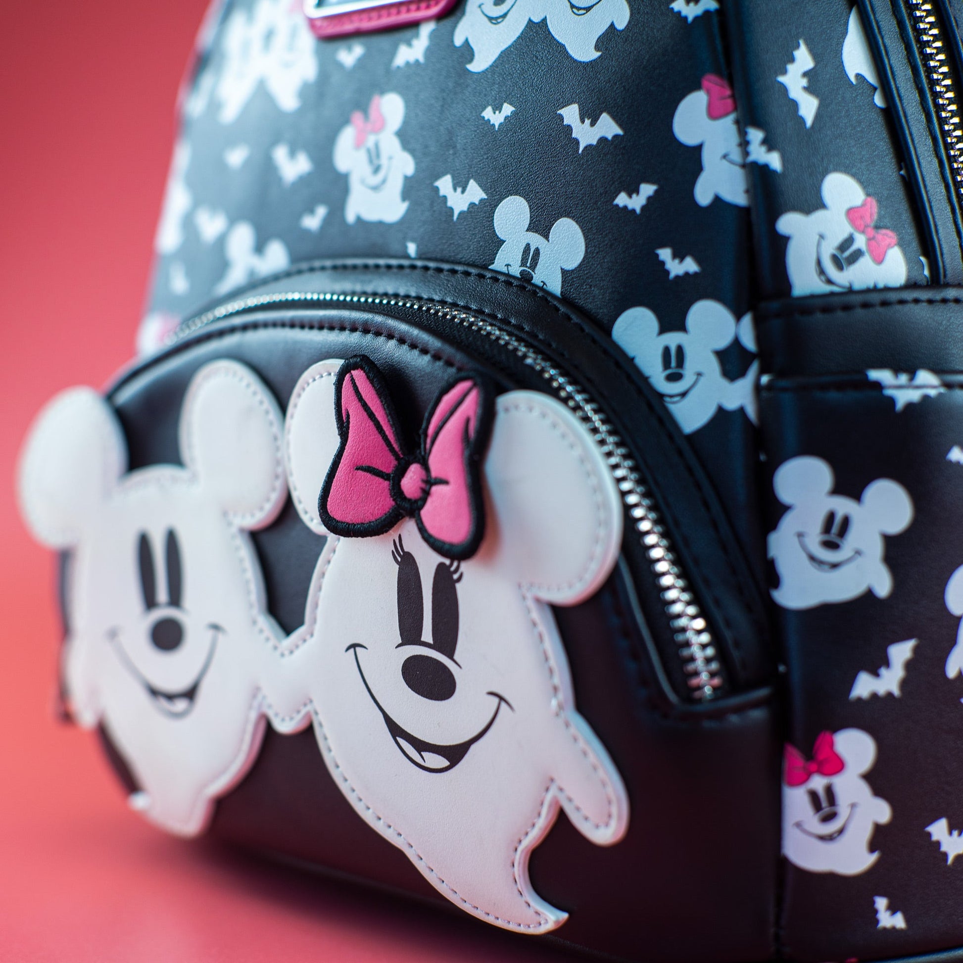 disney mickey mouse ghost glow-in-the-dark mini-backpack Loungefly x Disney Ghost Mickey and Minnie Glow in the Dark Print Mini – GeekCore