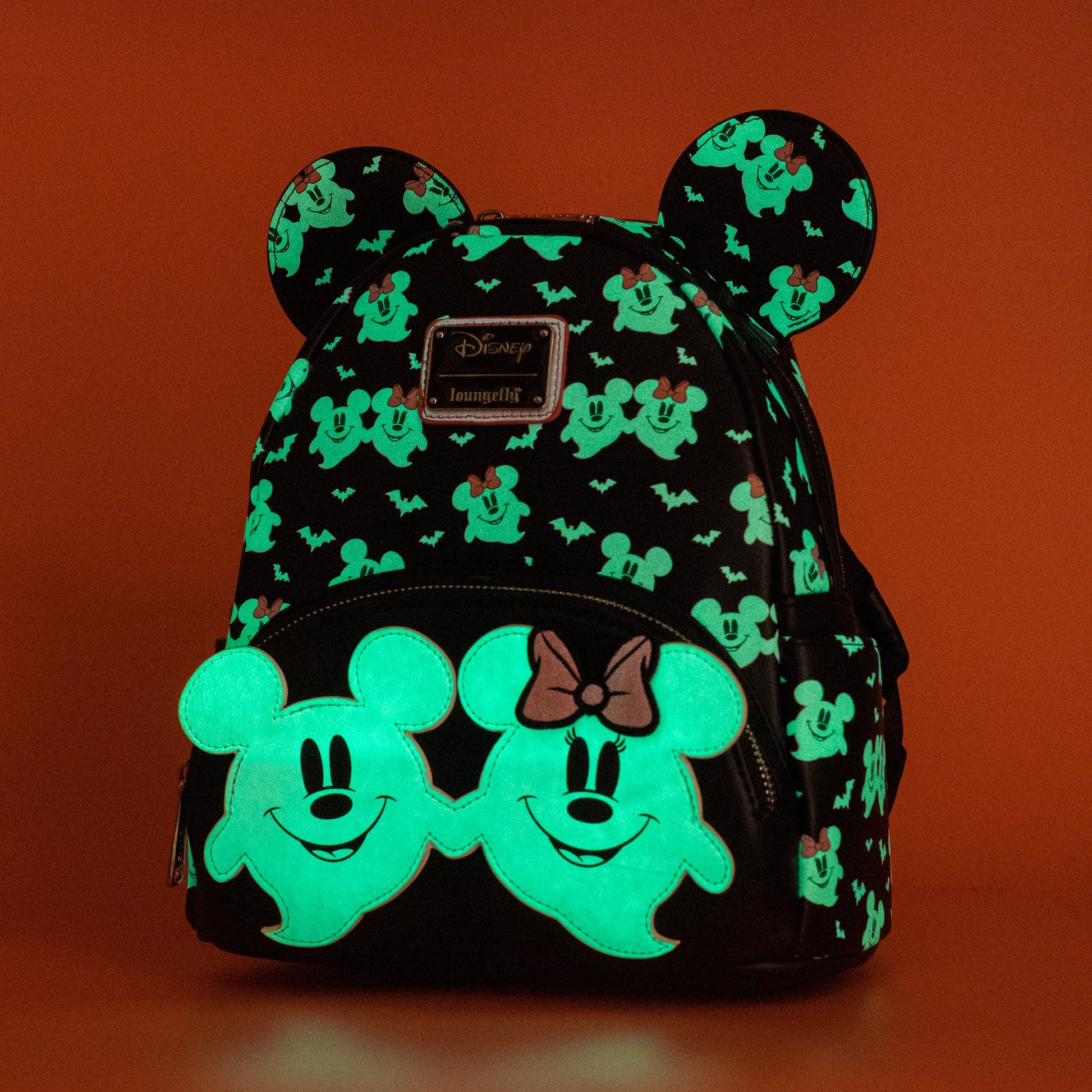 ghost mickey mini backpack Loungefly x Disney Ghost Mickey and Minnie Glow in the Dark Print Mini – GeekCore