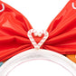 Loungefly x Disney Gingerbread All Over Print Patent Bow Heart Headband - GeekCore