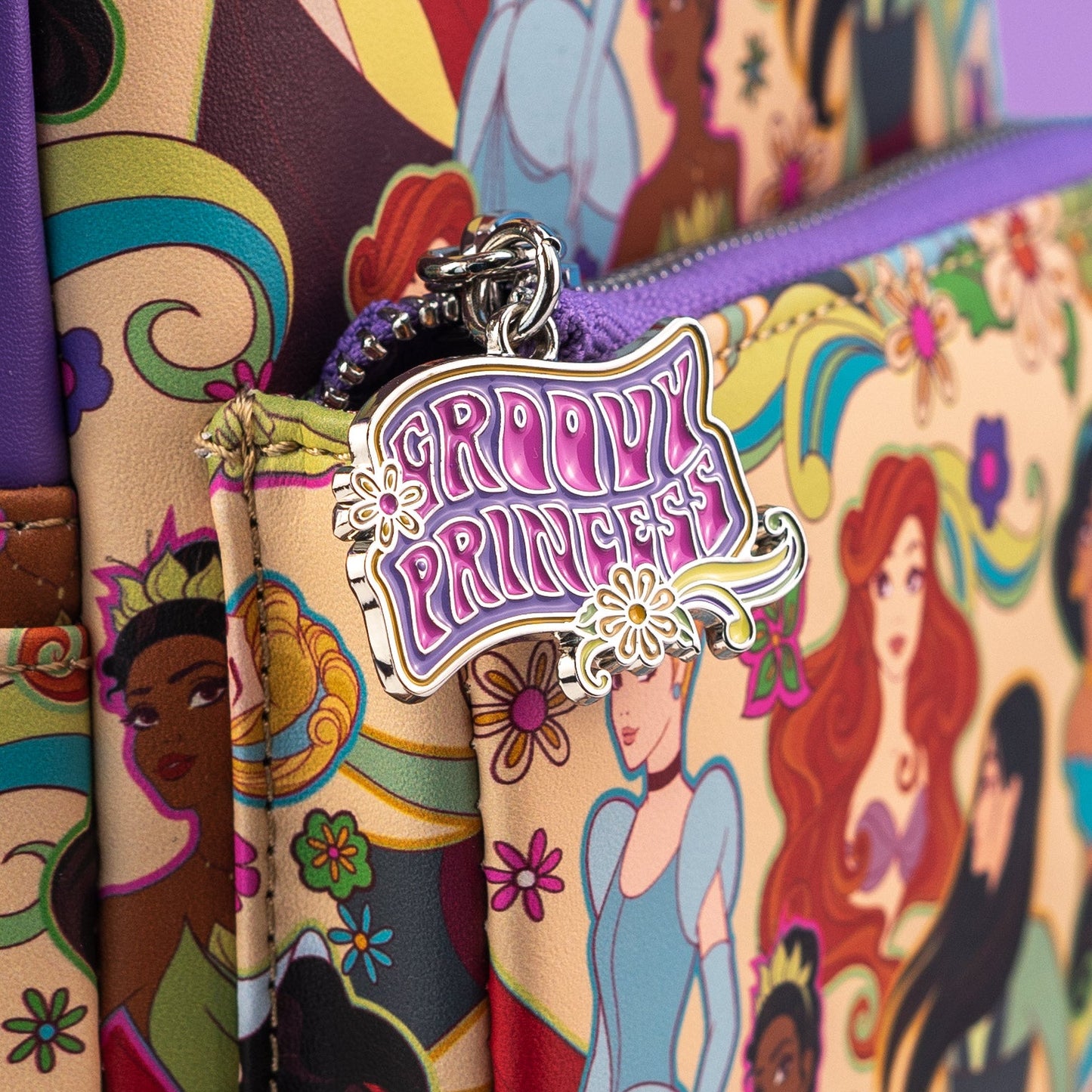 Loungefly x Disney Groovy Princess AOP Mini Backpack - GeekCore