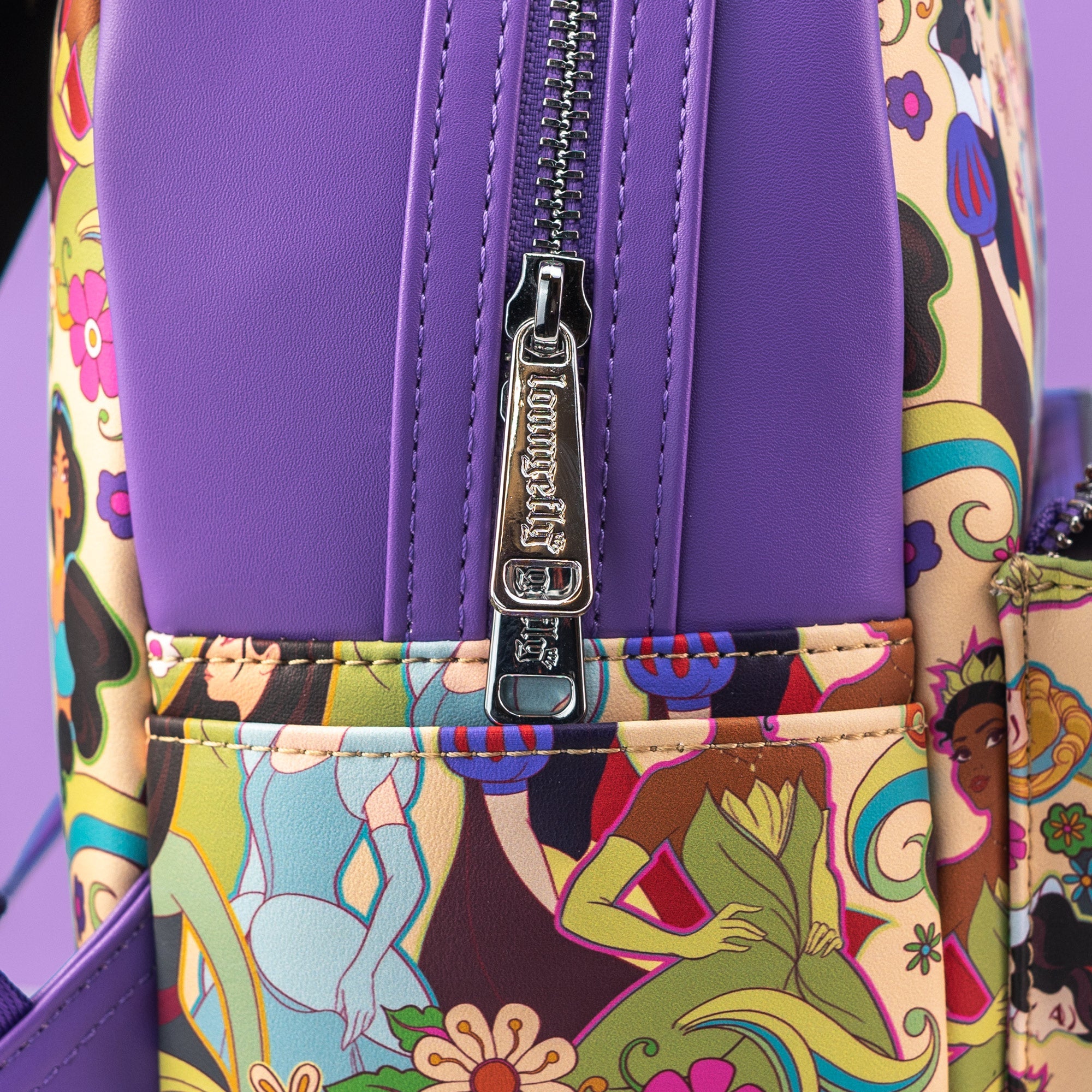 Loungefly x Disney Groovy Princess AOP Mini Backpack - GeekCore