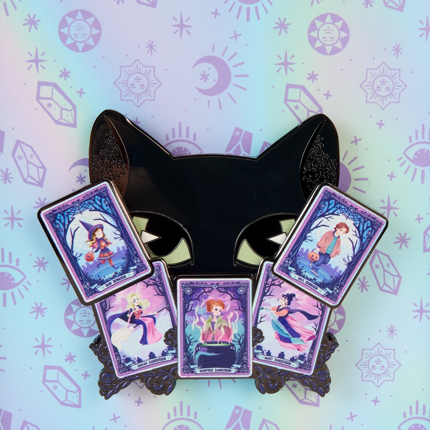 Loungefly x Disney Hocus Pocus Tarot Binx Glow In The Dark Sliding 3