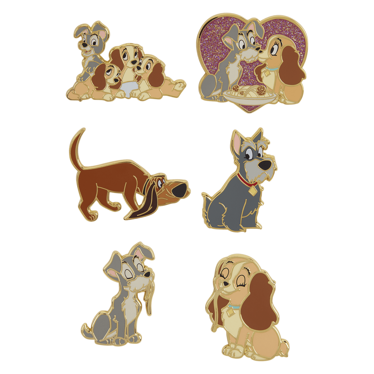 Loungefly x Disney Lady and the Tramp Blind Box Mystery Pin - GeekCore